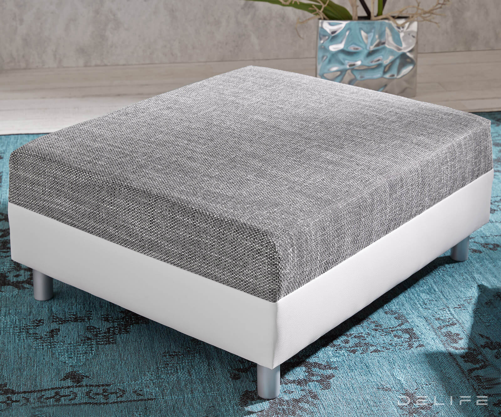 Tabure Clovis 98x83x40cm, Materijal: Strukturirana tkanina/Umjetna koža