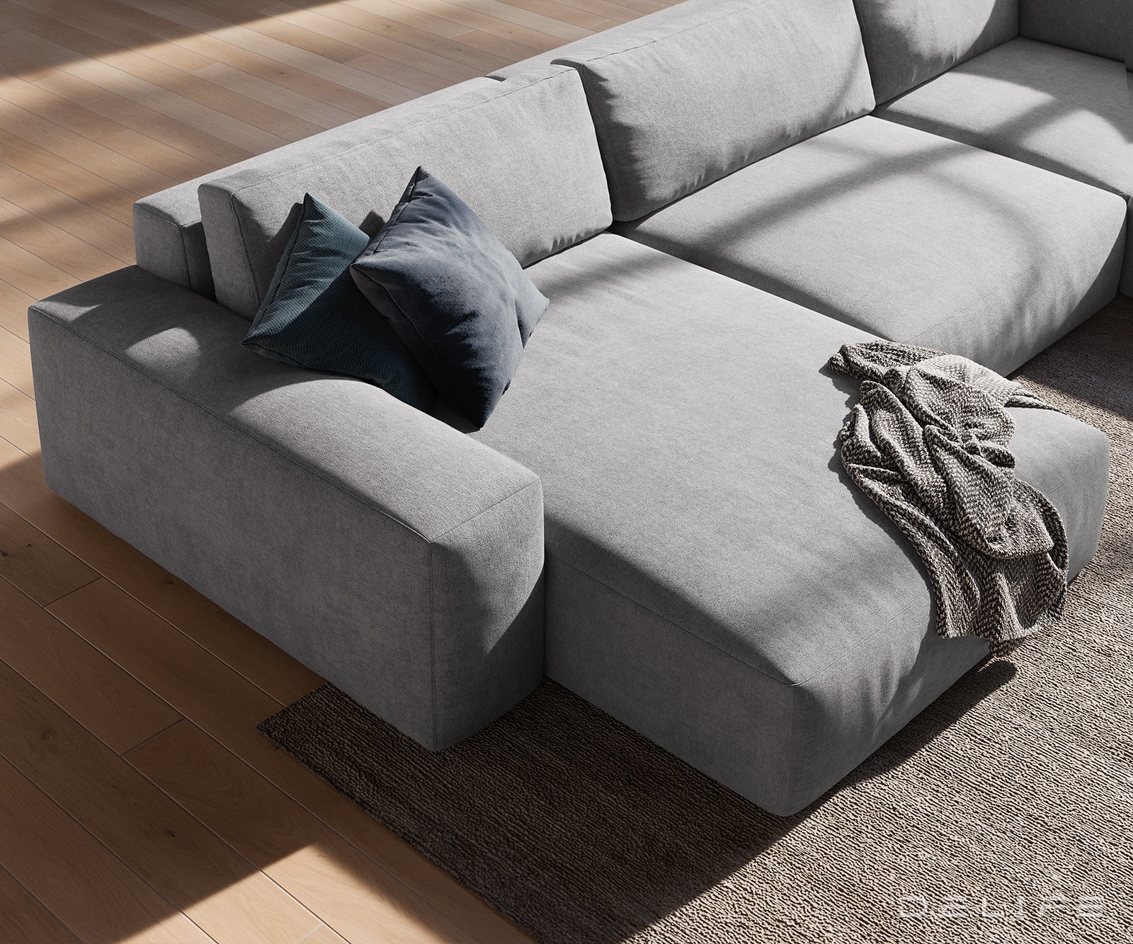 Velika kotna sedežna garnitura Lanzo XL 364x258cm, Material: Mikrofibra