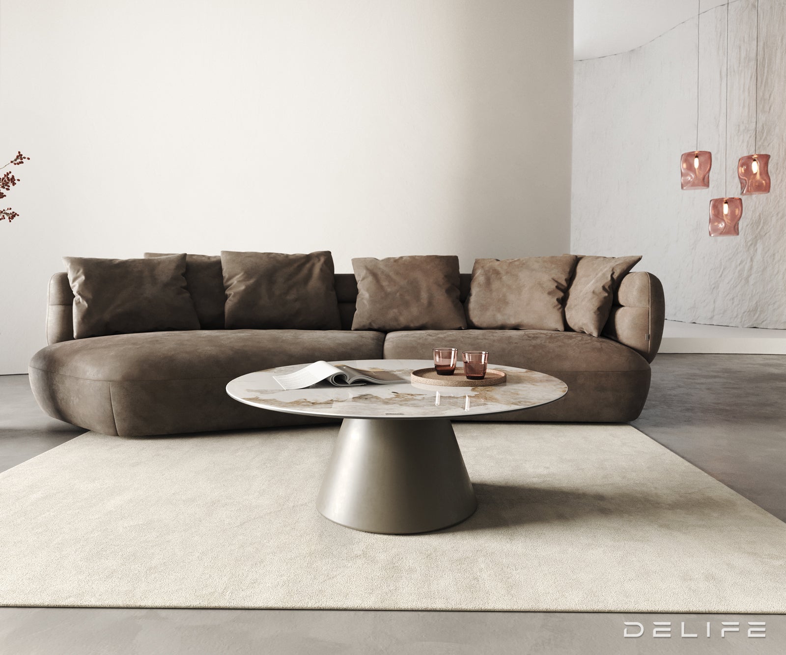 Klub stolić Borna 100x100cm, Materijal: Keramika Minas Melange