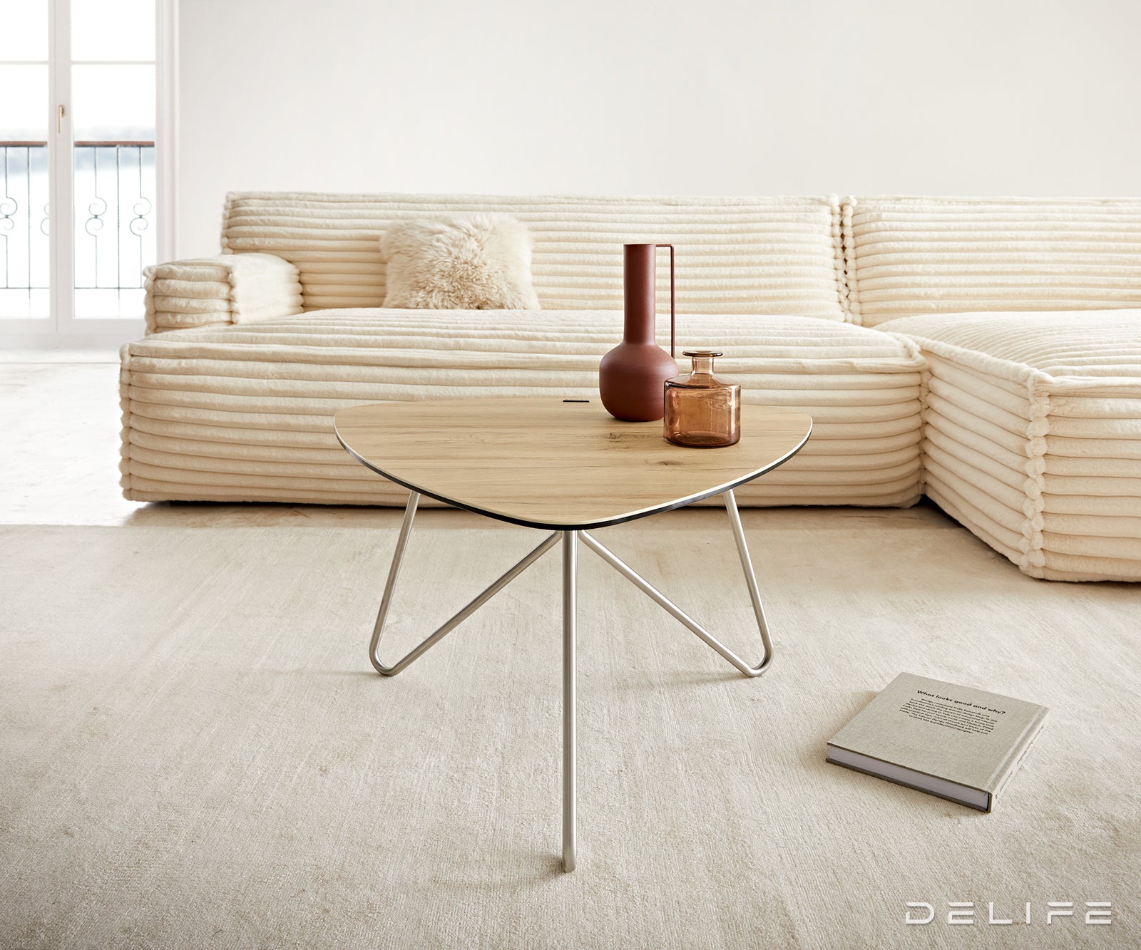 Klubska mizica Ekrem 66x65cm, Material: keramika Laminam Sabbia