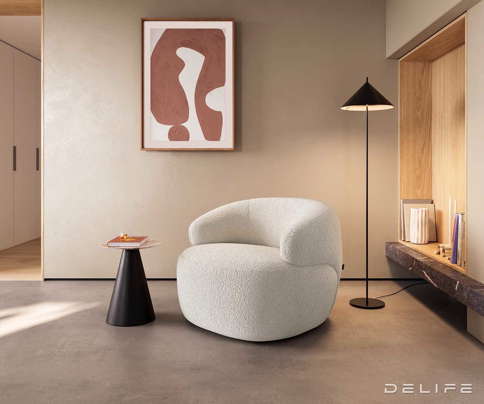 Fotelja Nova 88x88cm, Materijal: Boucle