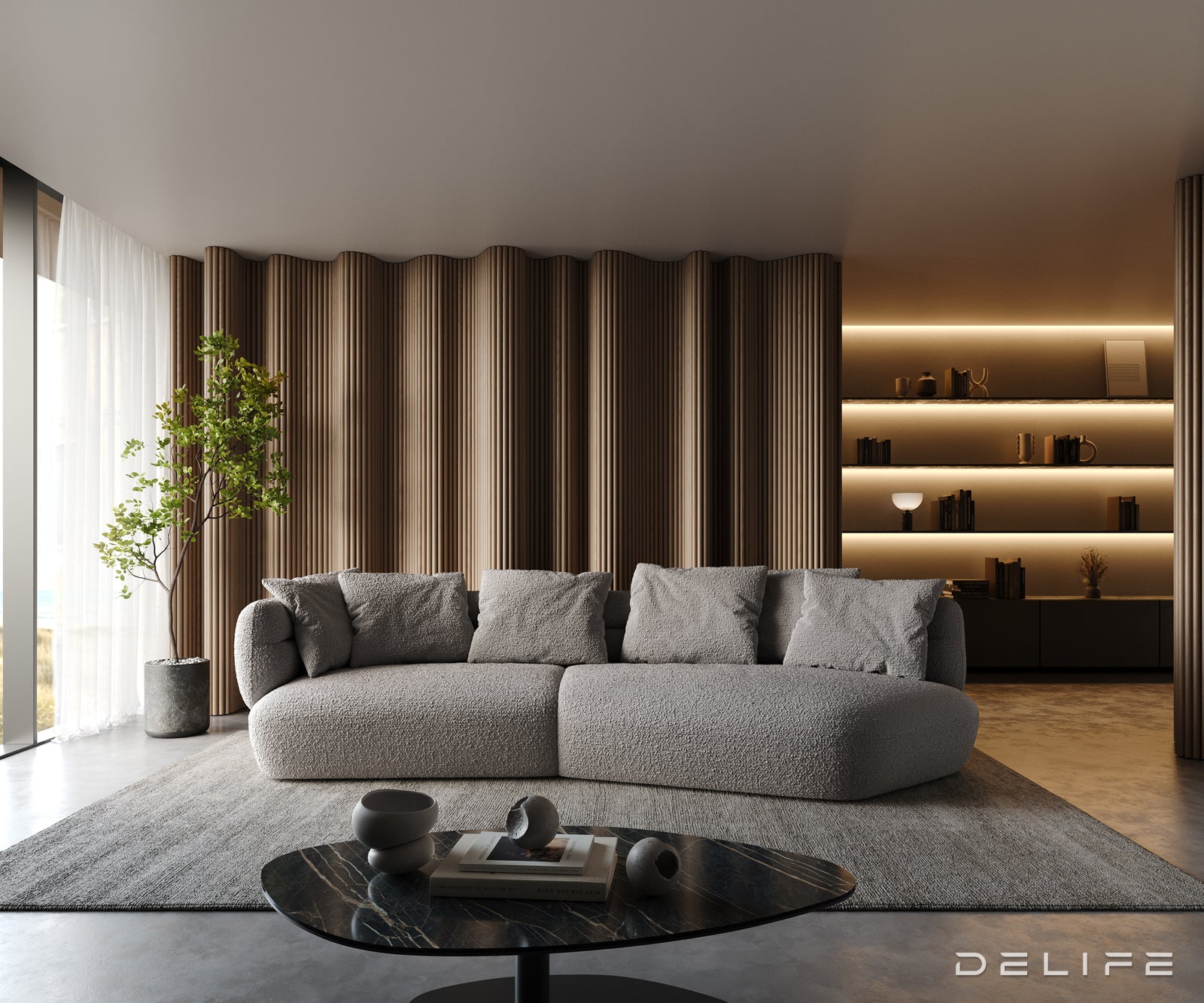 Sofa Roya 320x138cm, Materijal: Boucle