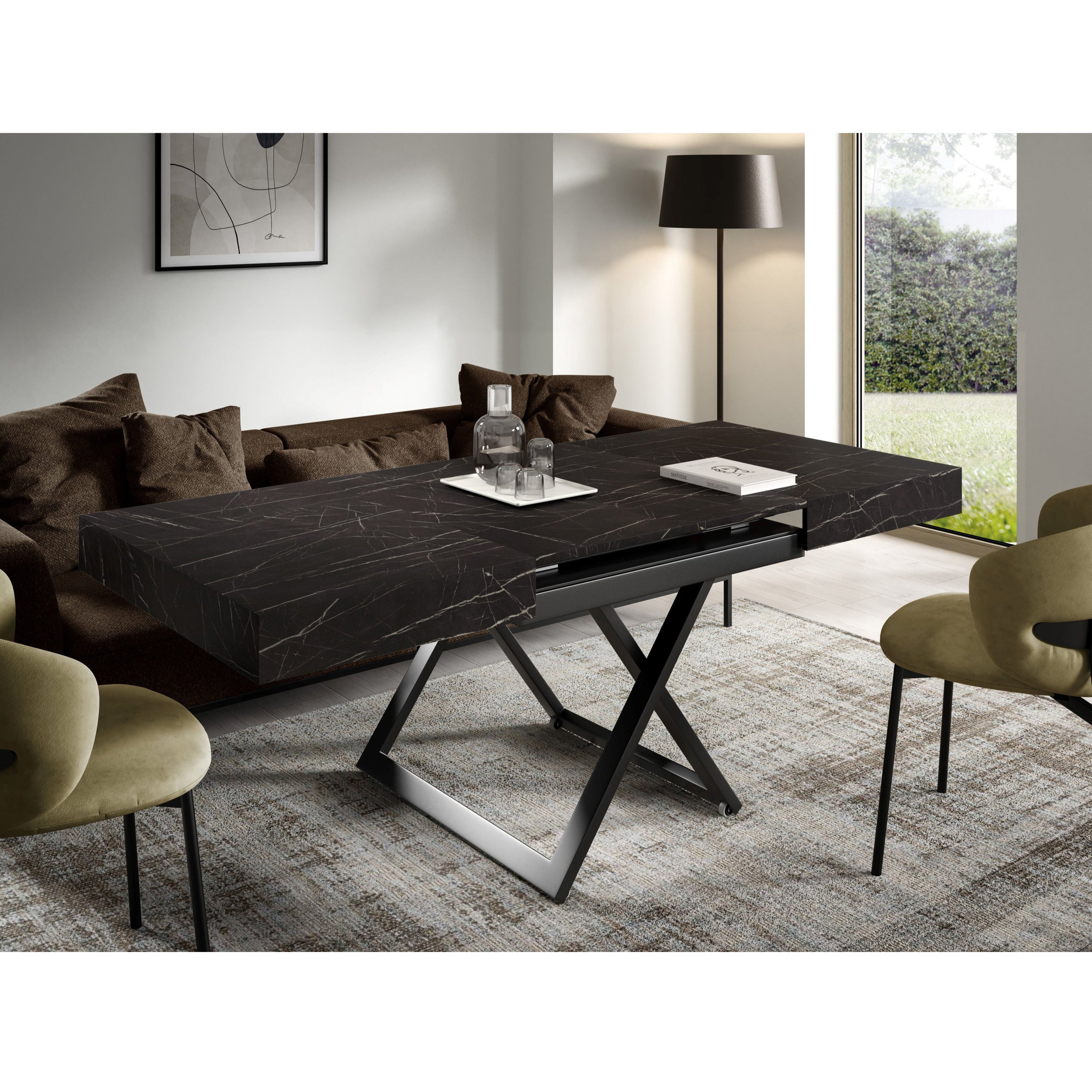 Klubska mizica Sanna U 120/200x90cm, Material: Izbira materiala