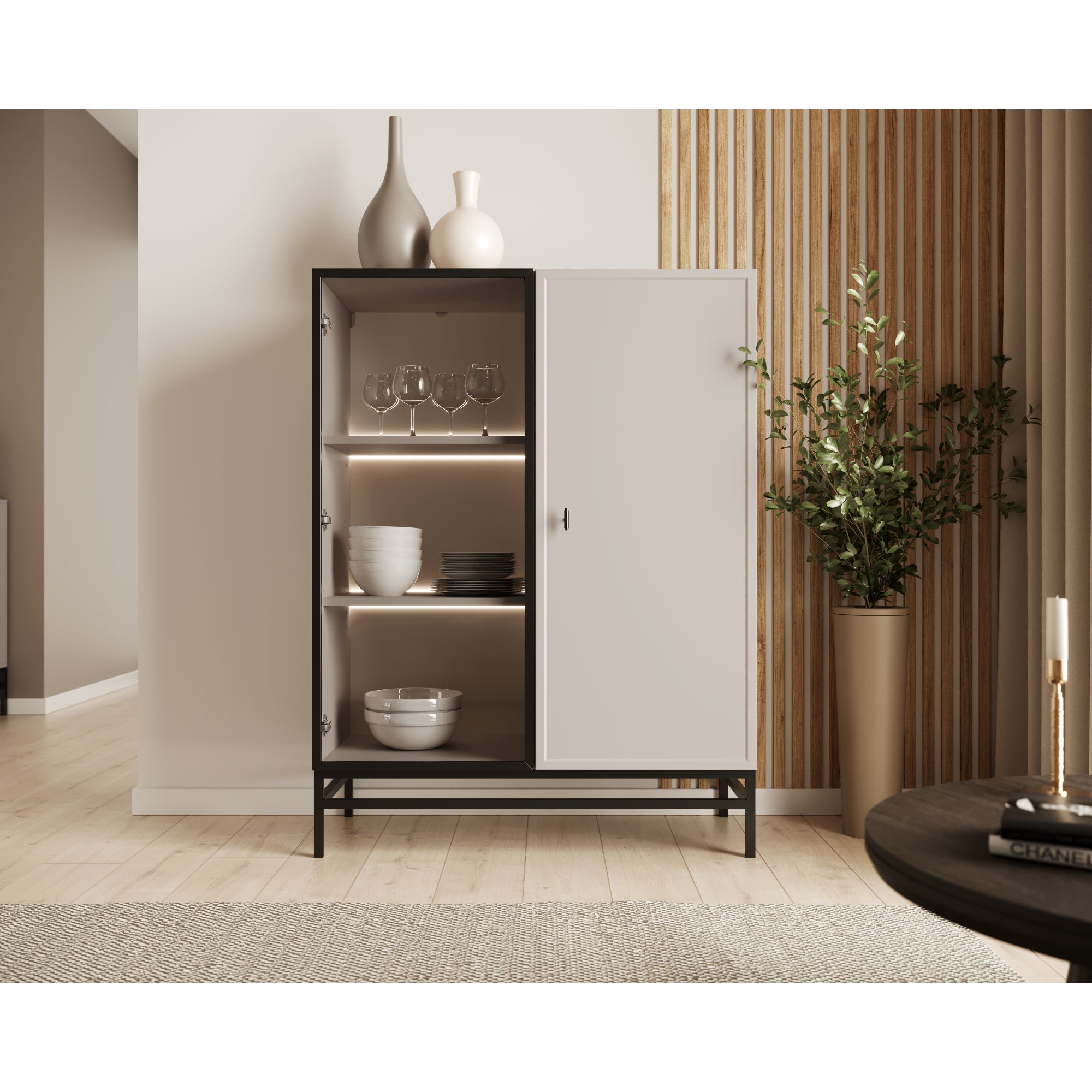 Vitrina Lorini 100x45cm, Materijal: MDF