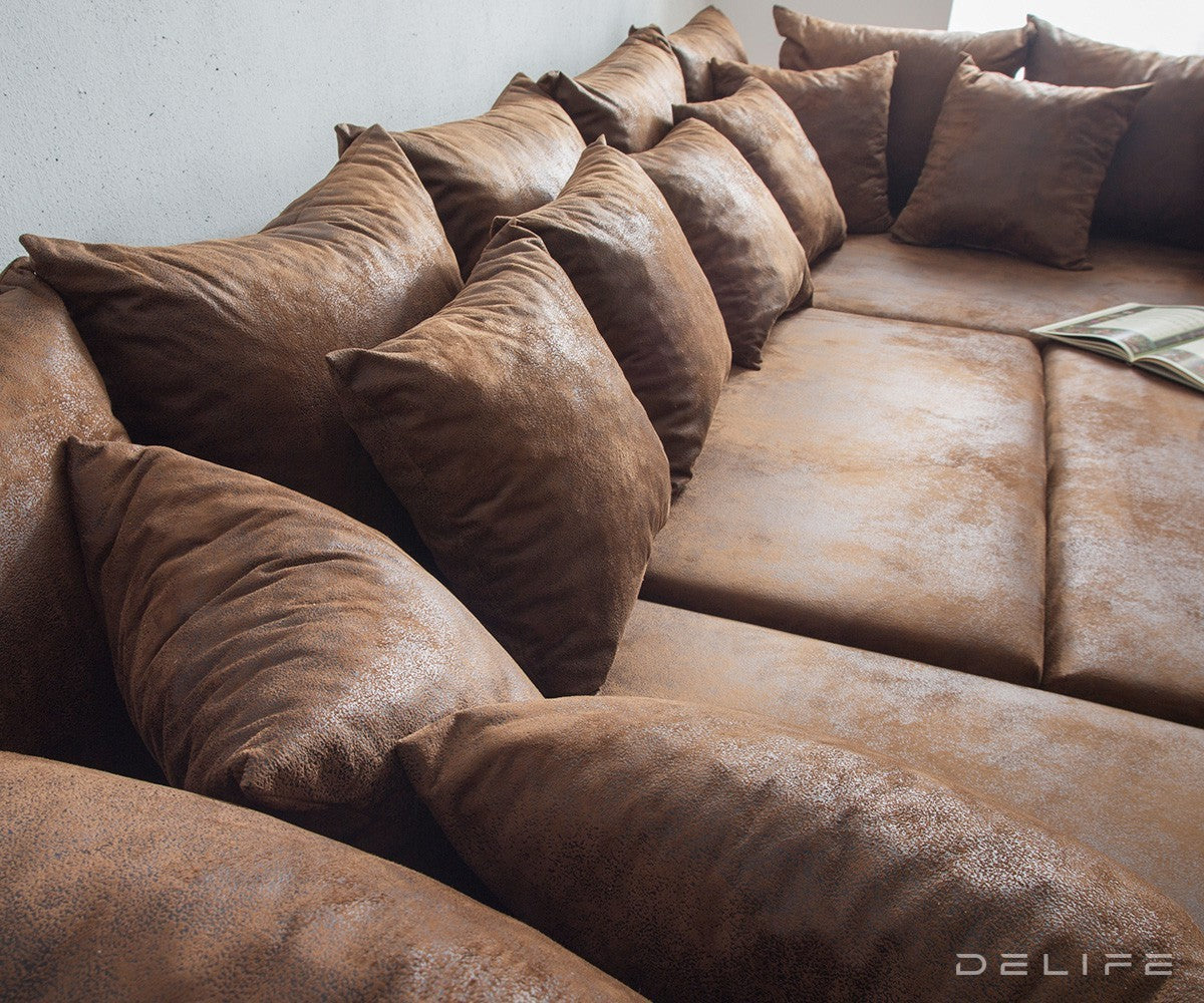 Kotna sedežna garnitura Clovis 300x200cm, Material: Mikrovelur