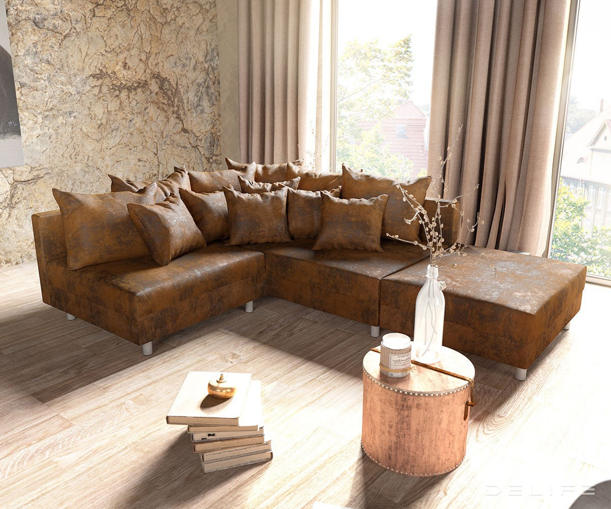 Kotna sedežna garnitura Clovis 300x200cm, Material: Mikrovelur