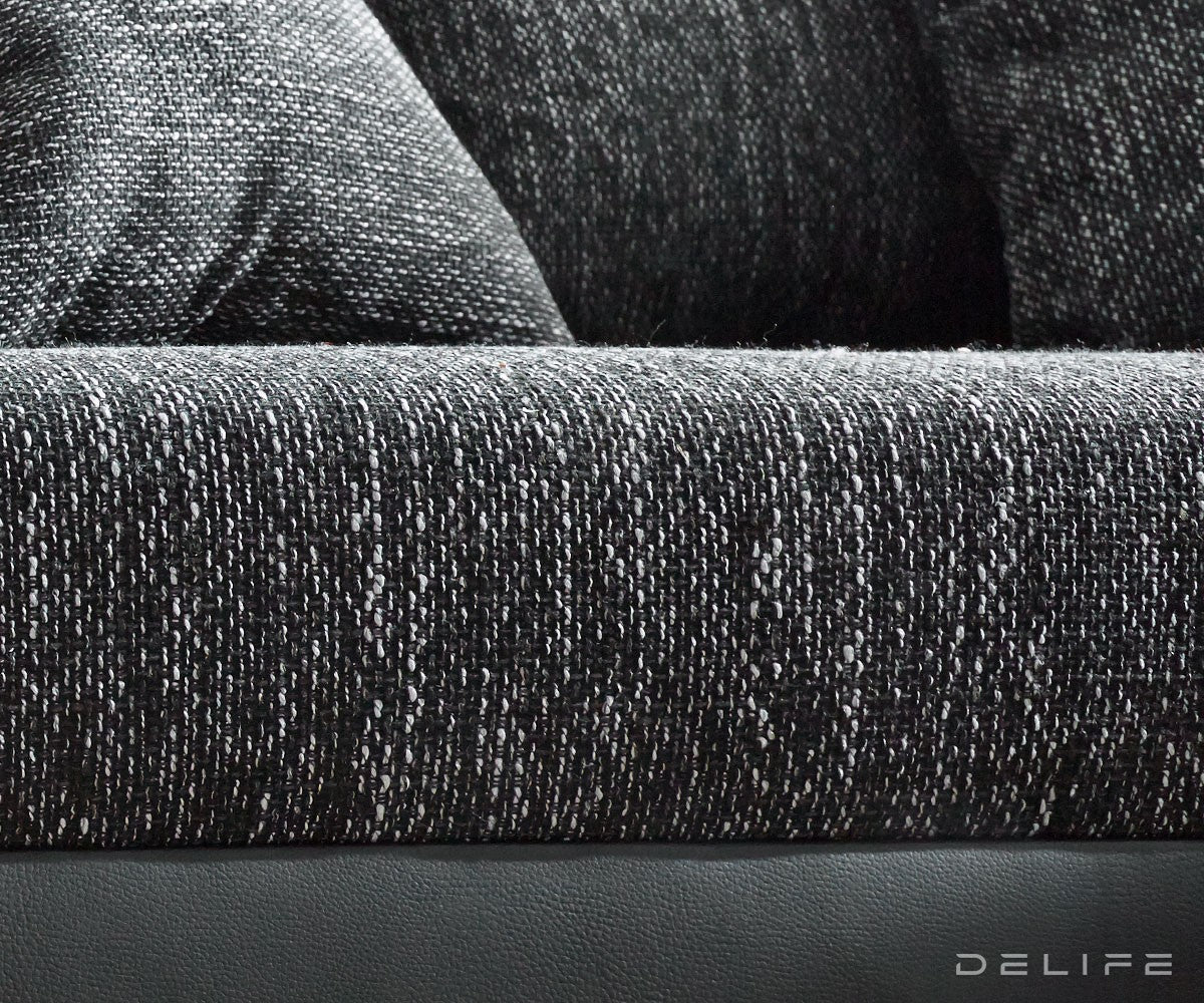 Kotna sedežna garnitura XXL Clovis 400x375cm, Material: Strukturirano blago/Umetno usnje