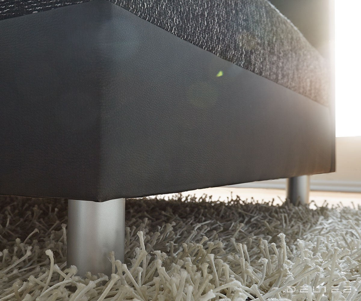 Kotna sedežna garnitura XXL Clovis 400x375cm, Material: Strukturirano blago/Umetno usnje