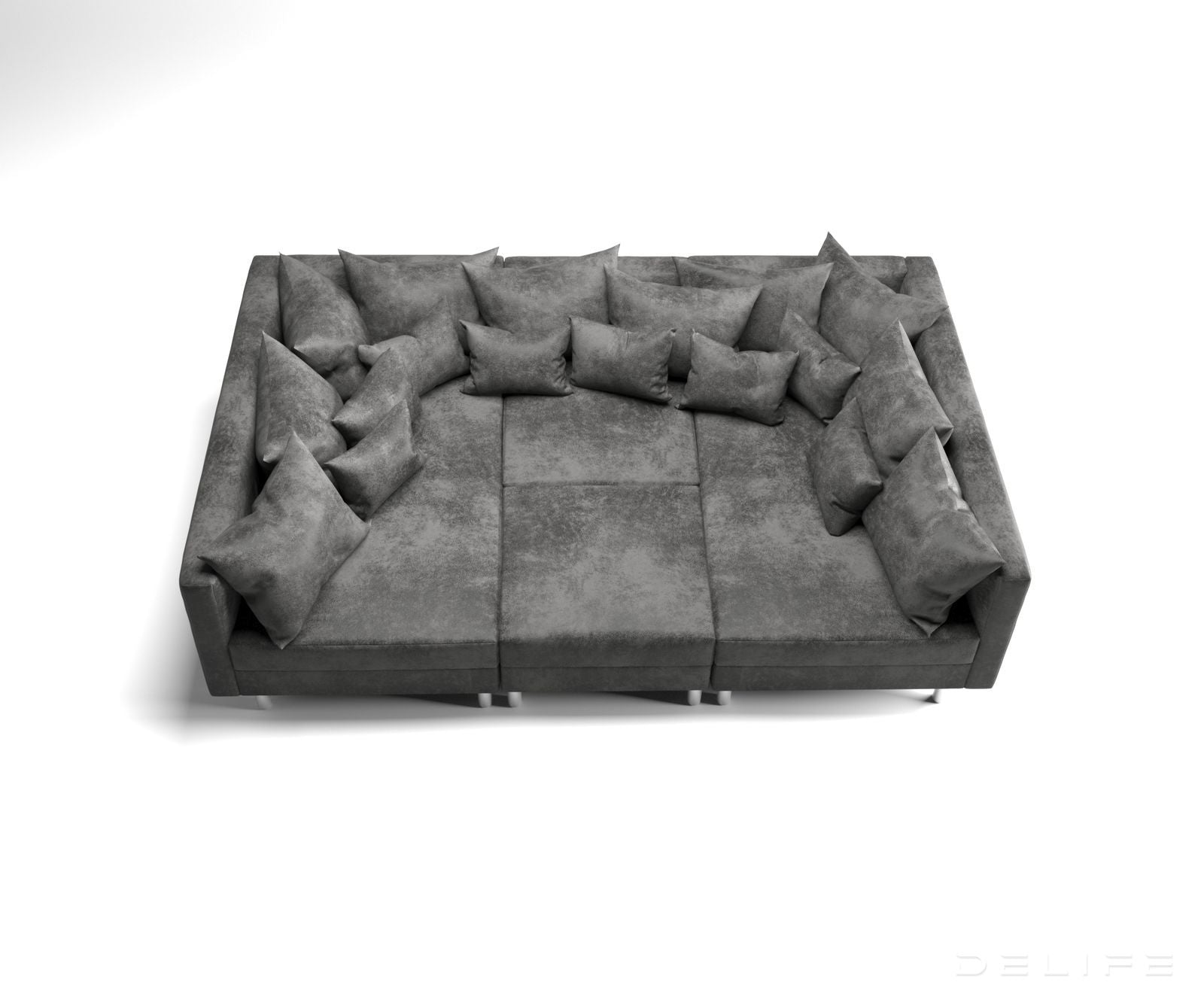 Kotna sedežna garnitura Clovis 300x200cm, Material: Mikrovelur