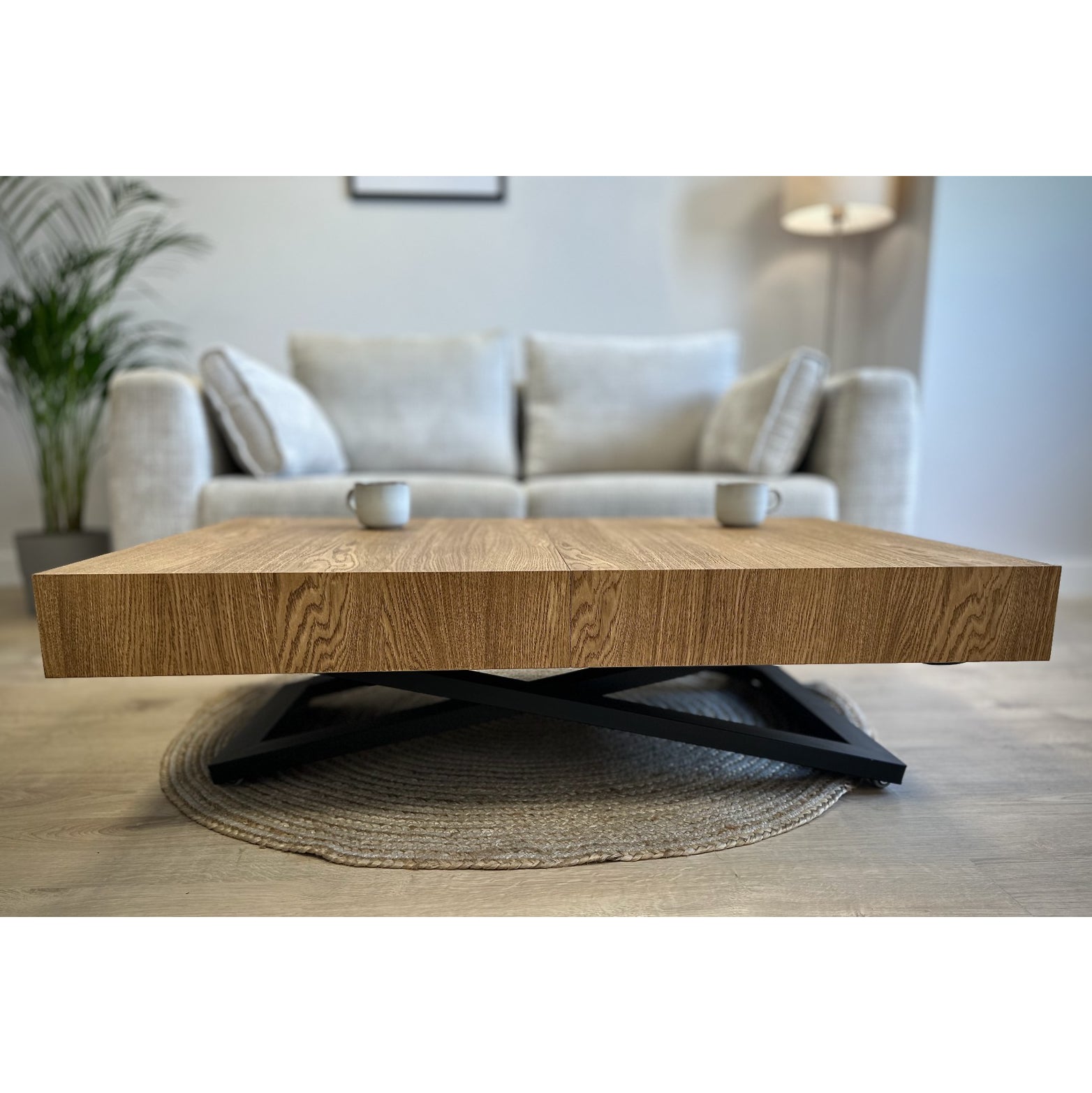 Klubska mizica Sanna U 120/200x90cm, Material: Izbira materiala