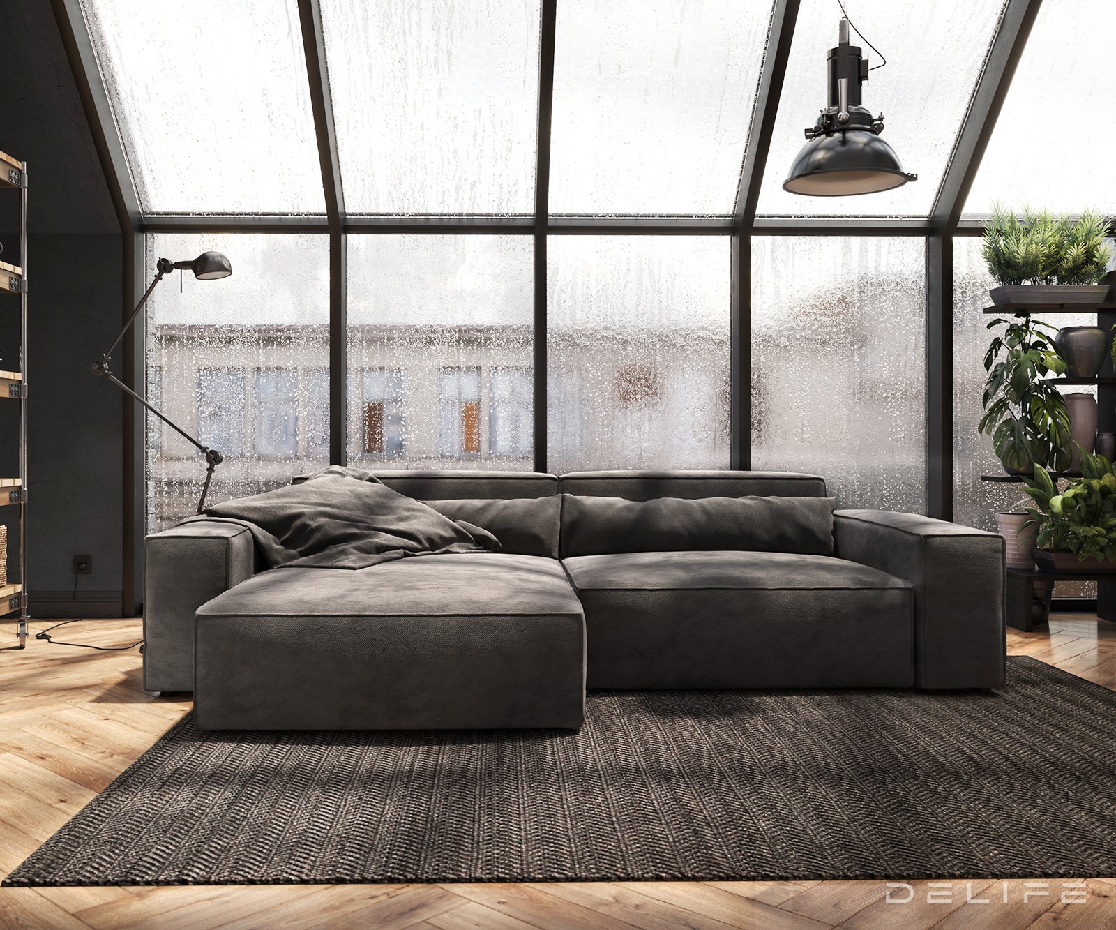 Kotna sedežna garnitura Sirpio XL 266x173cm, Material: Mikrofibra