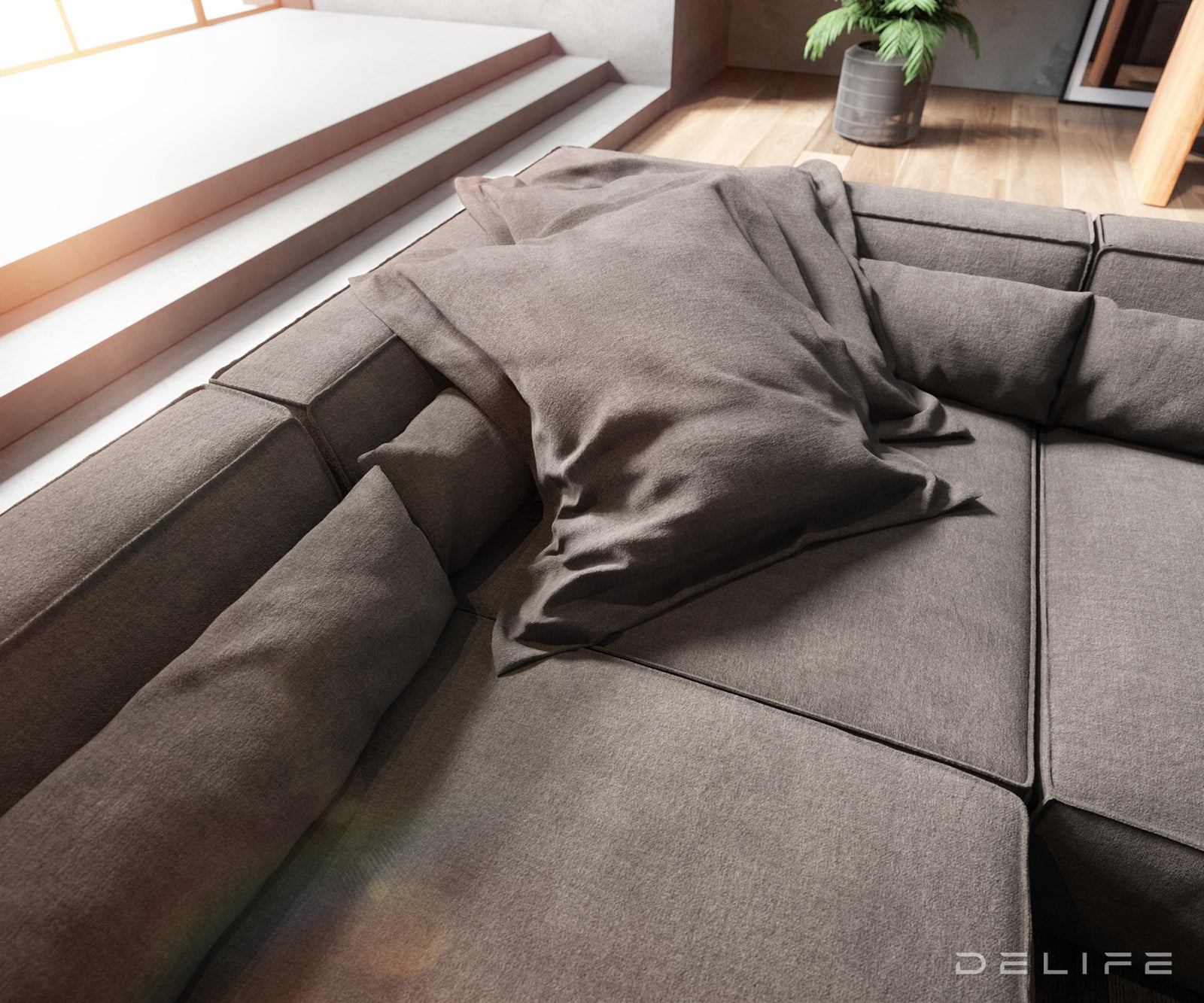 Velika kotna sedežna garnitura Sirpio XL 360x258cm, Material: Mikrofibra