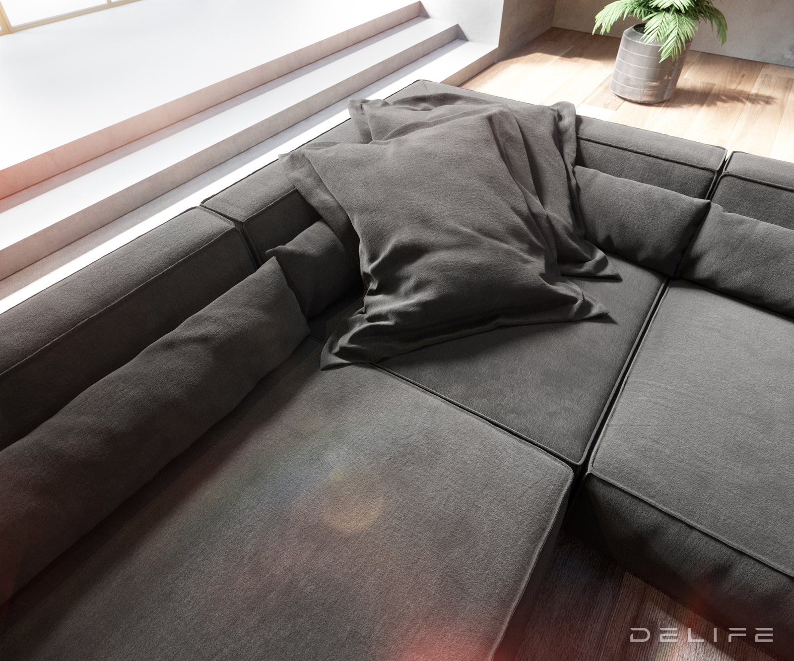 Velika kotna sedežna garnitura Sirpio XL 360x258cm, Material: Mikrofibra