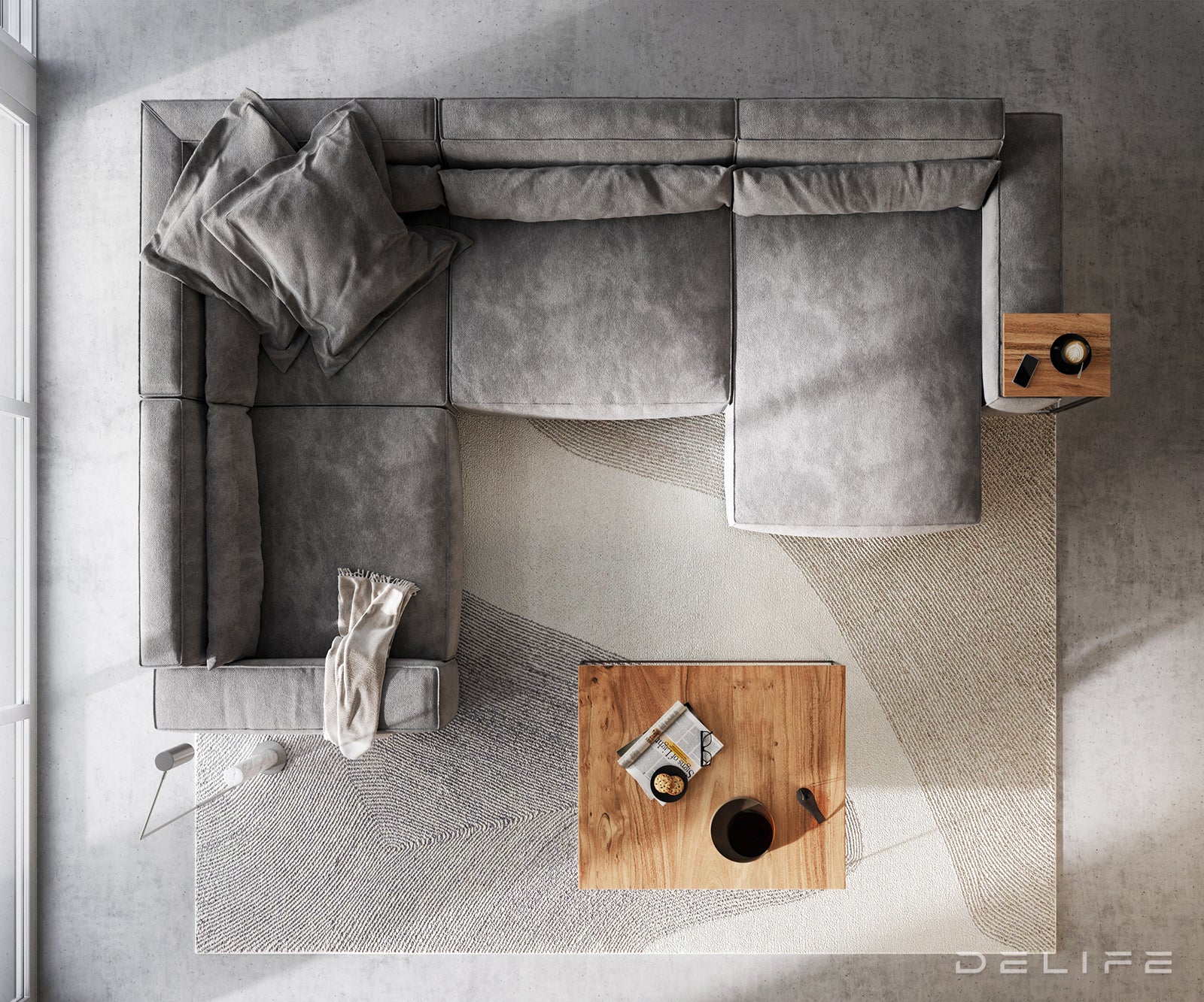 Velika kotna sedežna garnitura Sirpio XL 360x258cm, Material: Mikrofibra