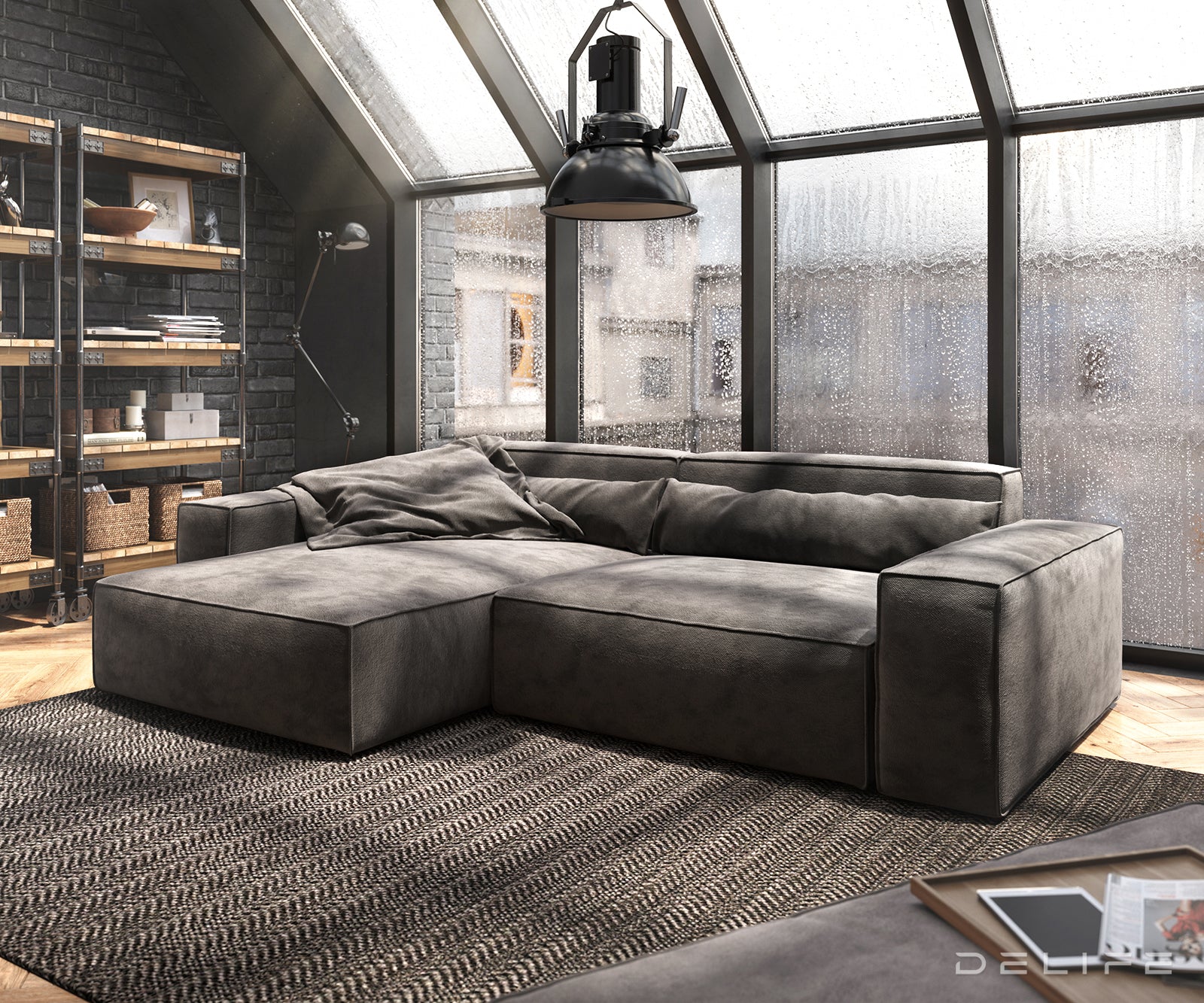 Kotna sedežna garnitura Sirpio XL 266x173cm, Material: Mikrofibra