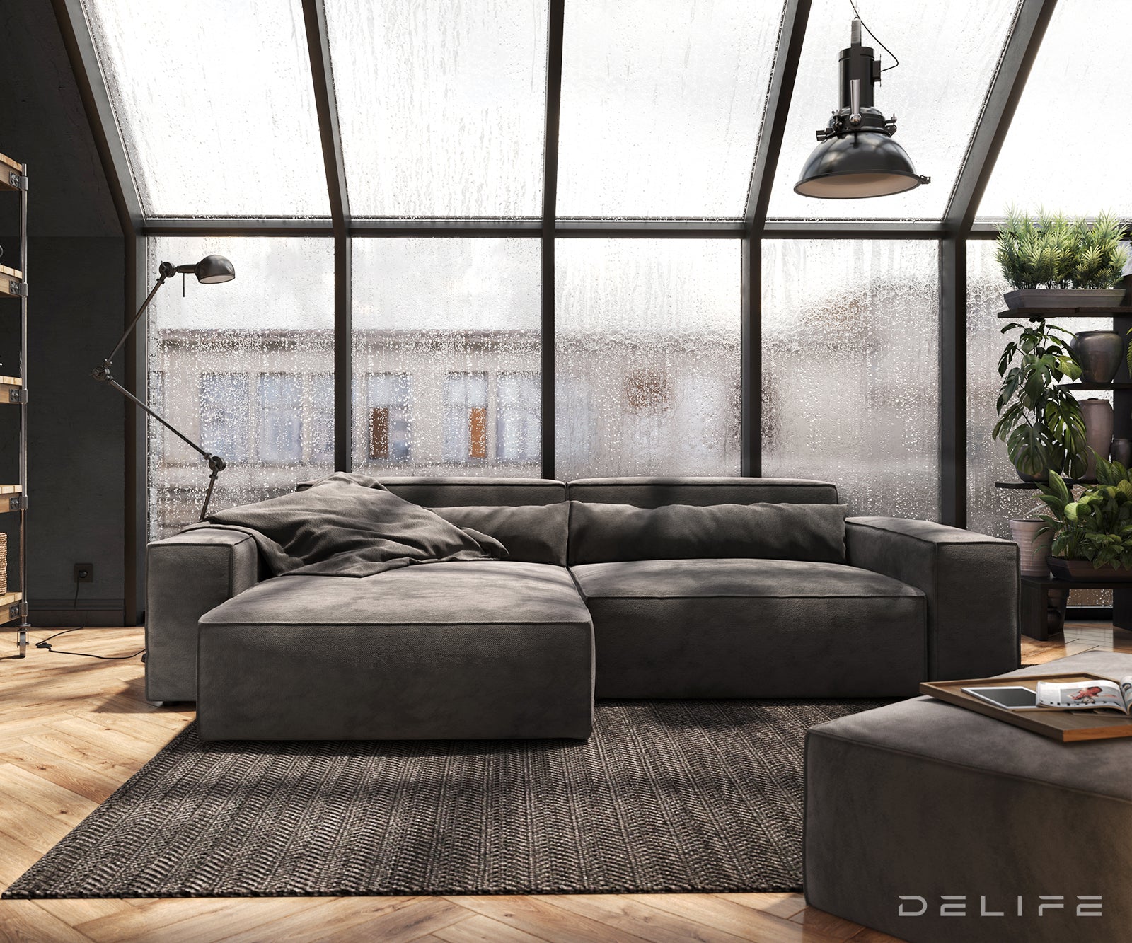 Kotna sedežna garnitura Sirpio XL 266x173cm, Material: Mikrofibra