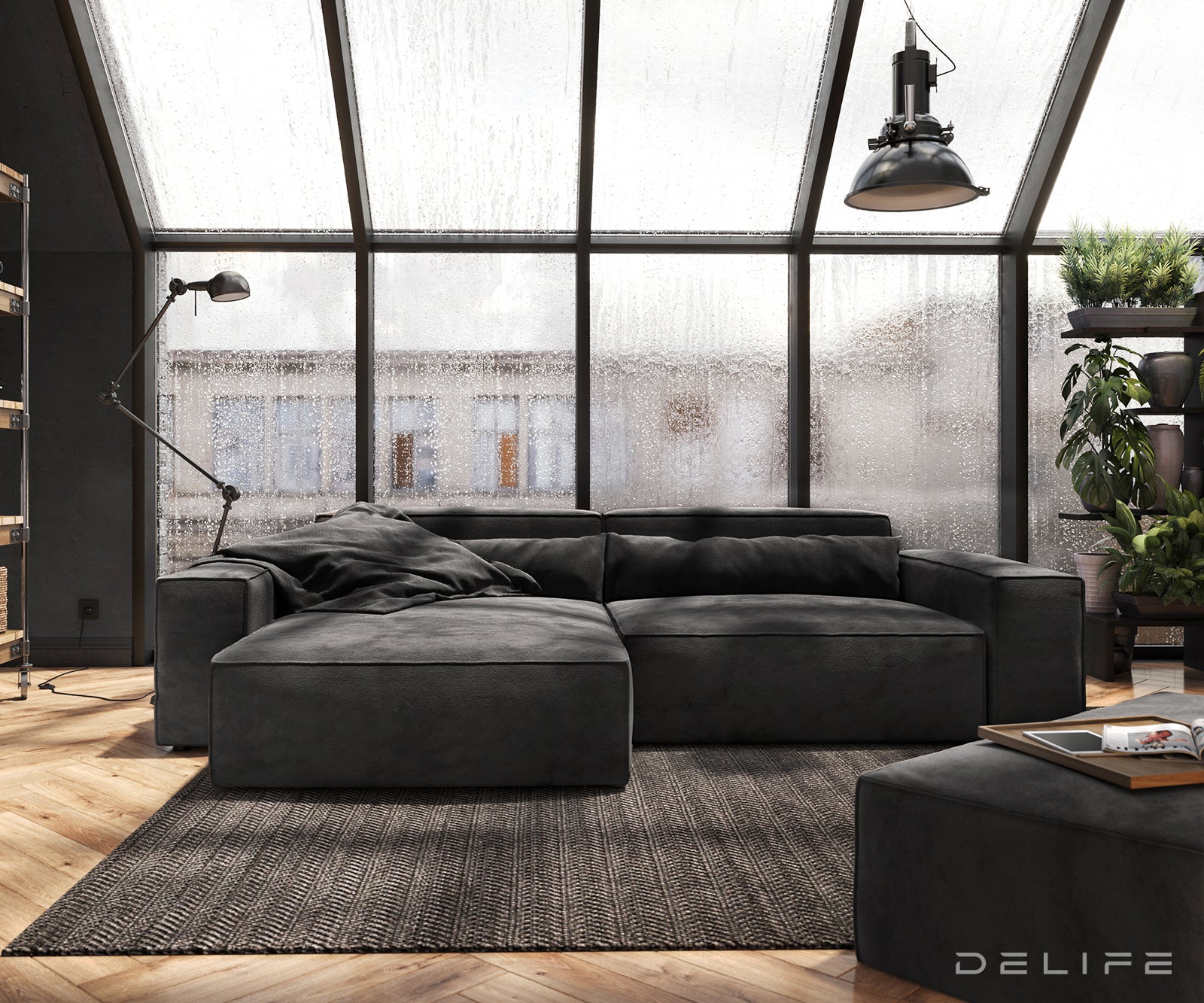 Kotna sedežna garnitura Sirpio XL 266x173cm, Material: Mikrofibra