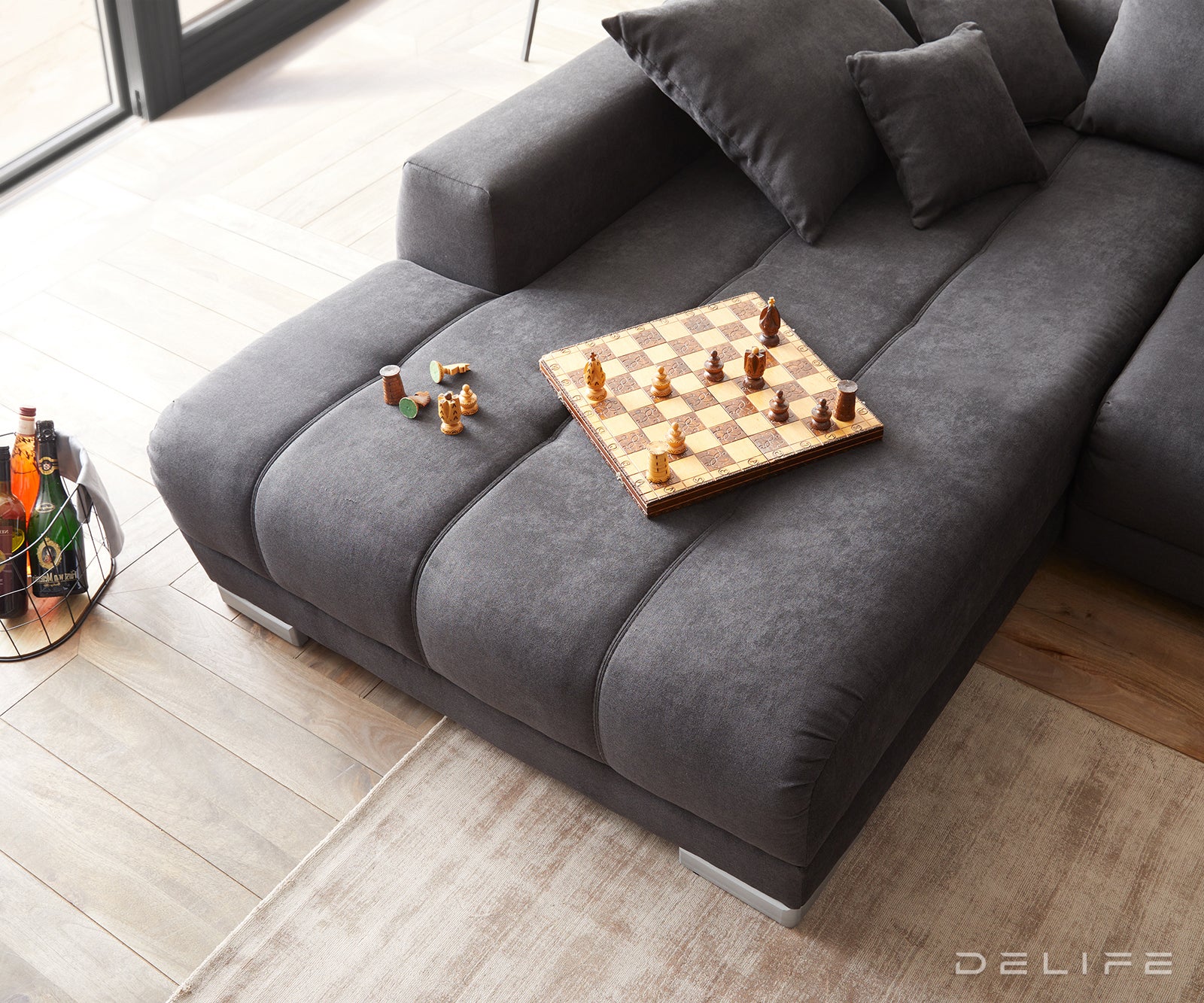 Kotna sedežna garnitura Nabor 300x225cm, Material: Mikrofibra