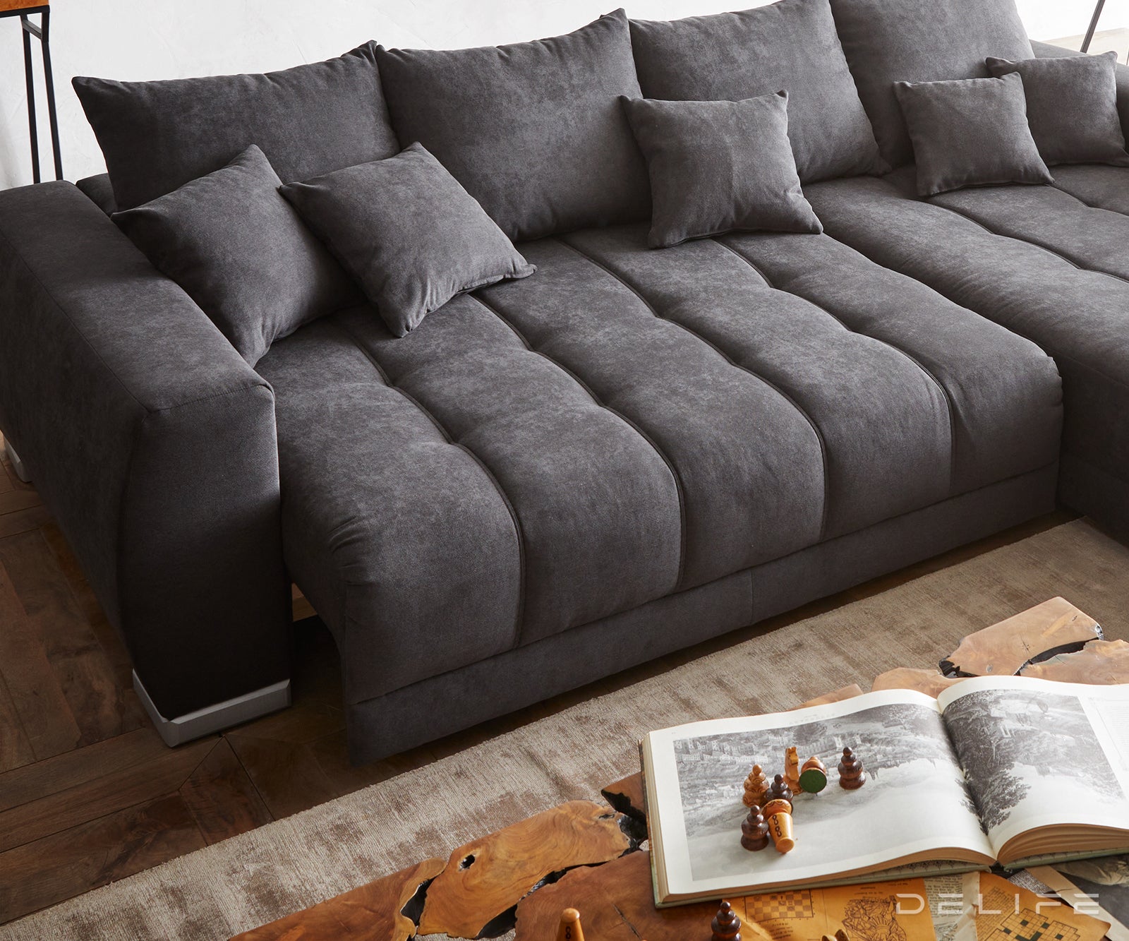 Kotna sedežna garnitura Nabor 300x225cm, Material: Mikrofibra