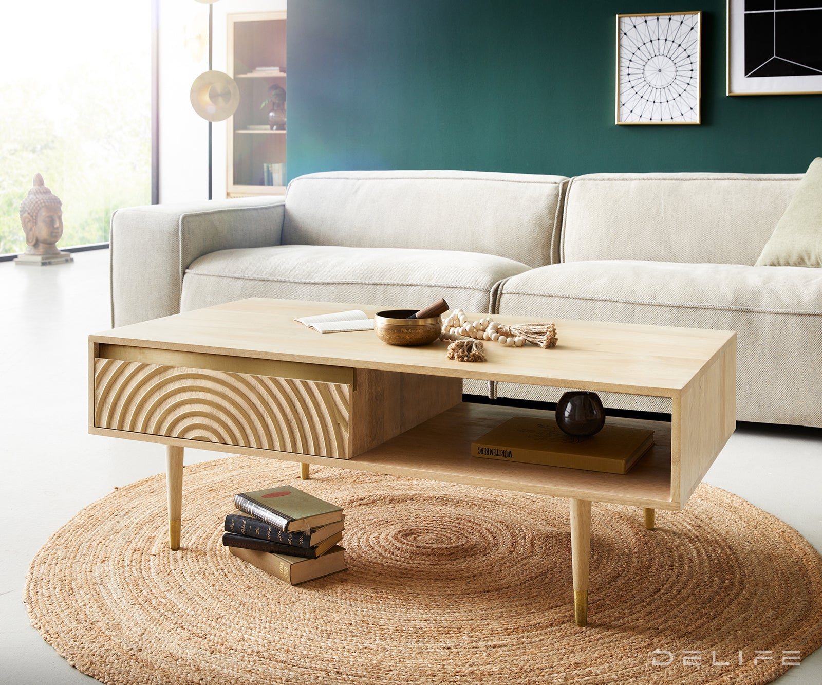 Klubska mizica Budaya, Material: Mango