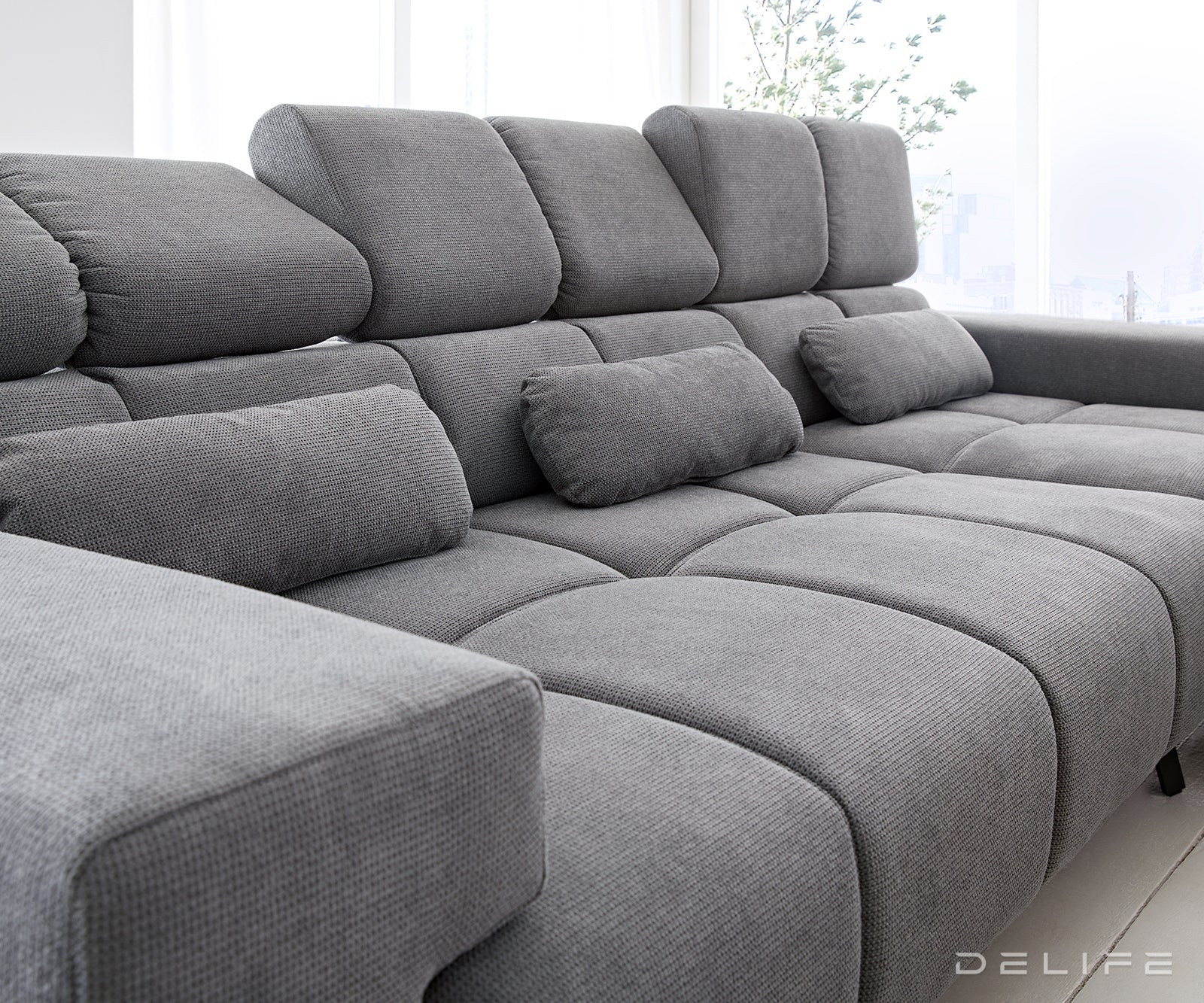 Kotna sedežna garnitura Ordino 284x200cm, Material: Mikrofibra