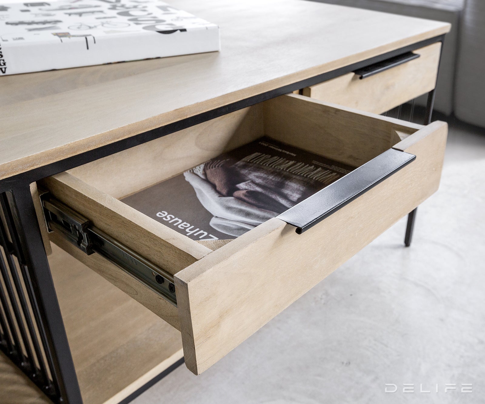 Klubska mizica Libina 120x60x50cm, Material: Mango