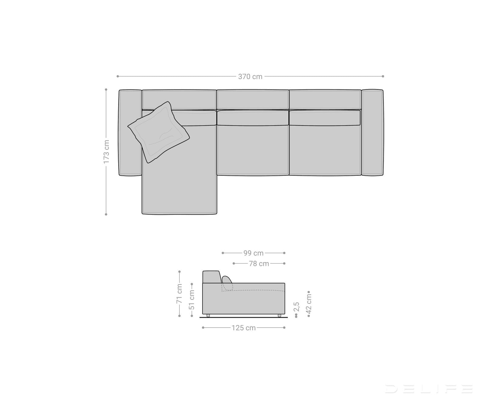 Kotna sedežna garnitura Sirpio XL 266x173cm, Material: Mikrofibra
