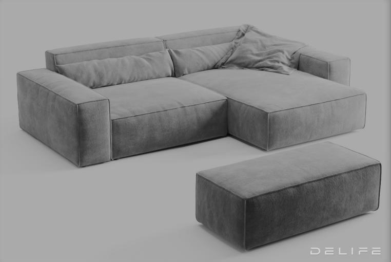 Kotna sedežna garnitura Sirpio XL 266x173cm, Material: Rebrasta tkanina