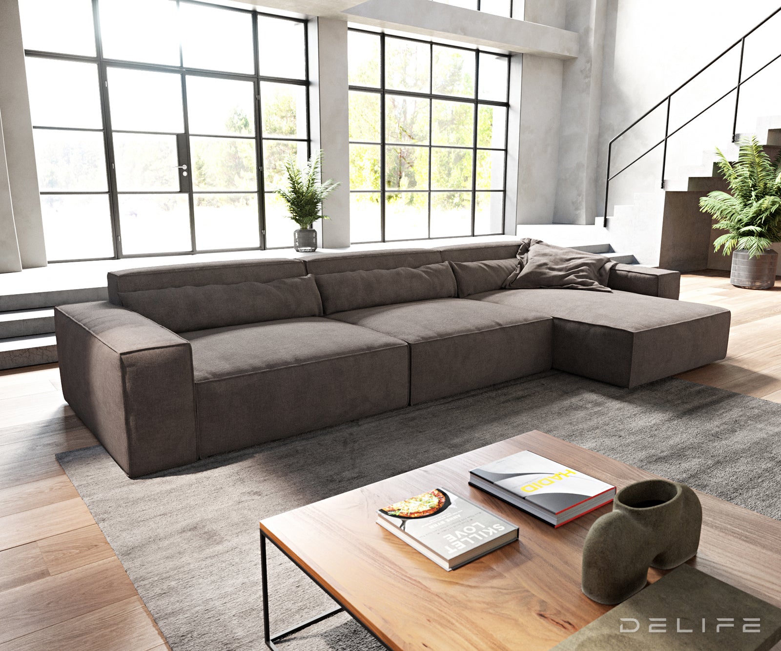 Kotna sedežna garnitura Sirpio XL 370x173cm, Material: Mikrofibra