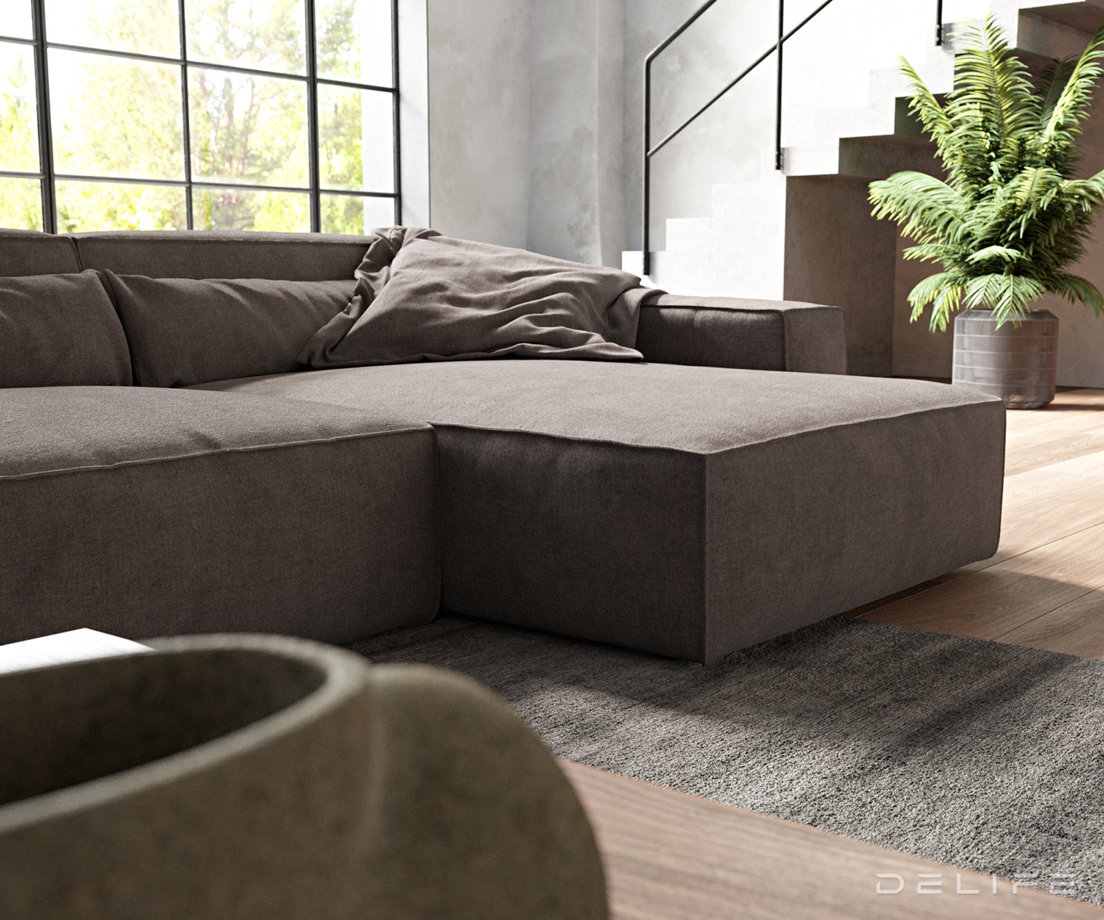 Kotna sedežna garnitura Sirpio XL 266x173cm, Material: Mikrofibra