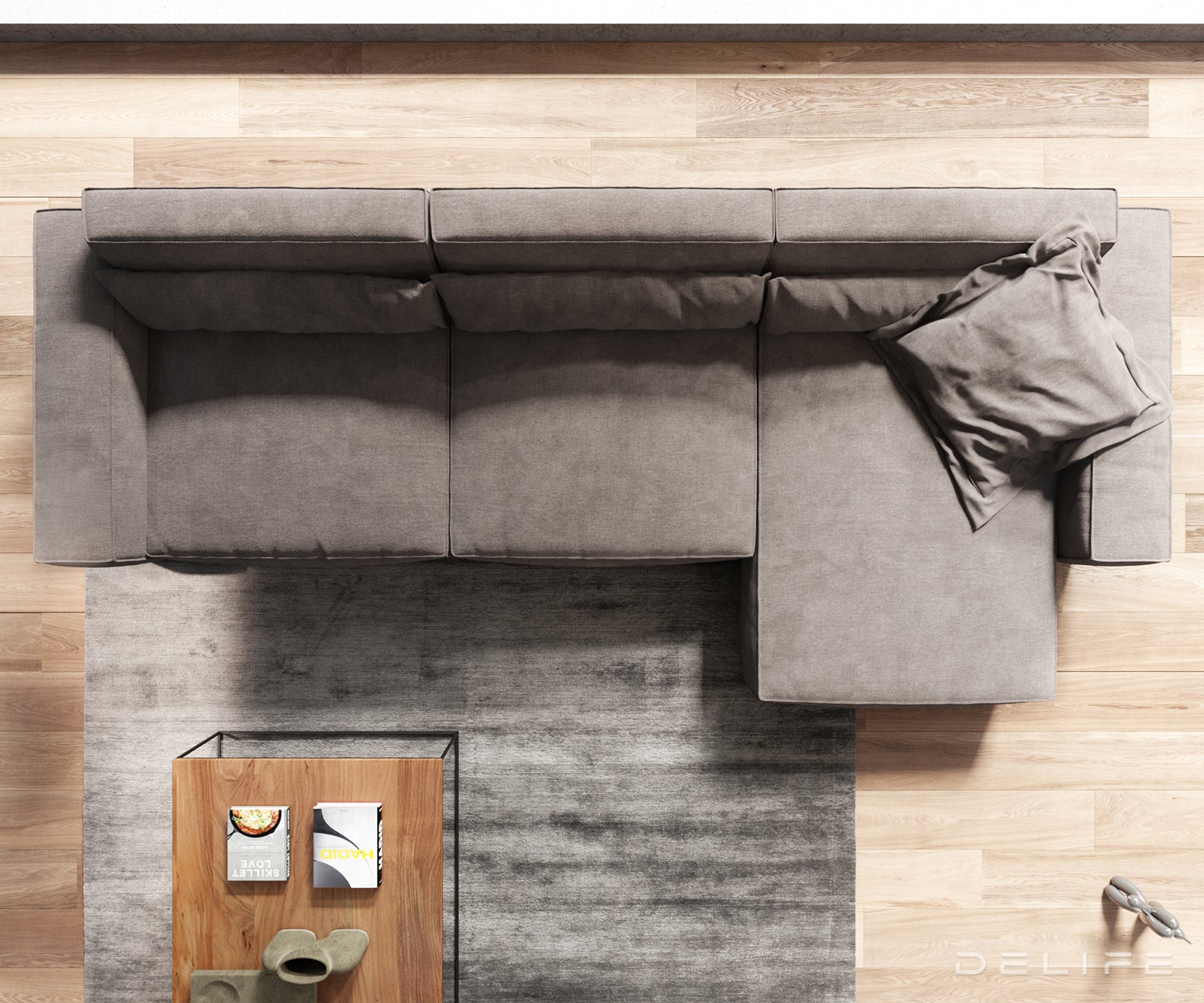 Kotna sedežna garnitura Sirpio XL 266x173cm, Material: Mikrofibra