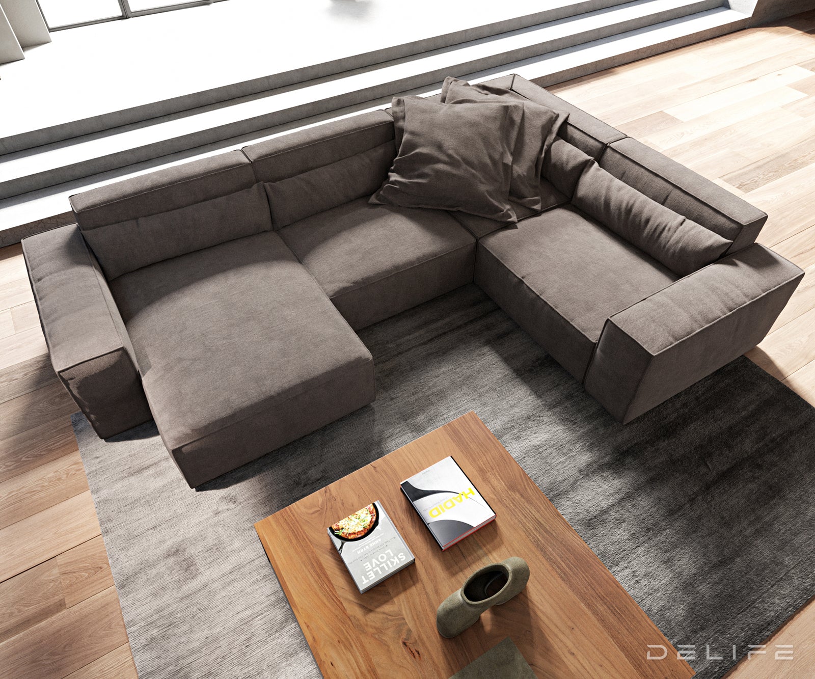 Velika kotna sedežna garnitura Sirpio L 330x230cm, Material: Mikrofibra