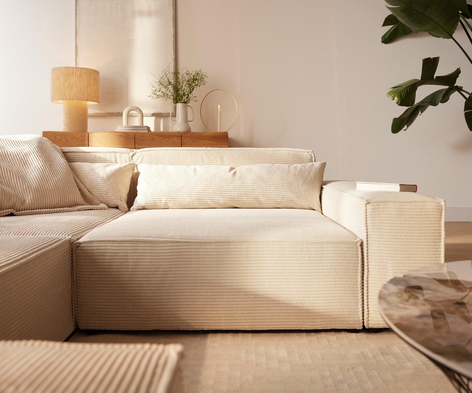 Velika kotna sedežna garnitura Sirpio XL 360x258cm, Material: Rebrasta tkanina