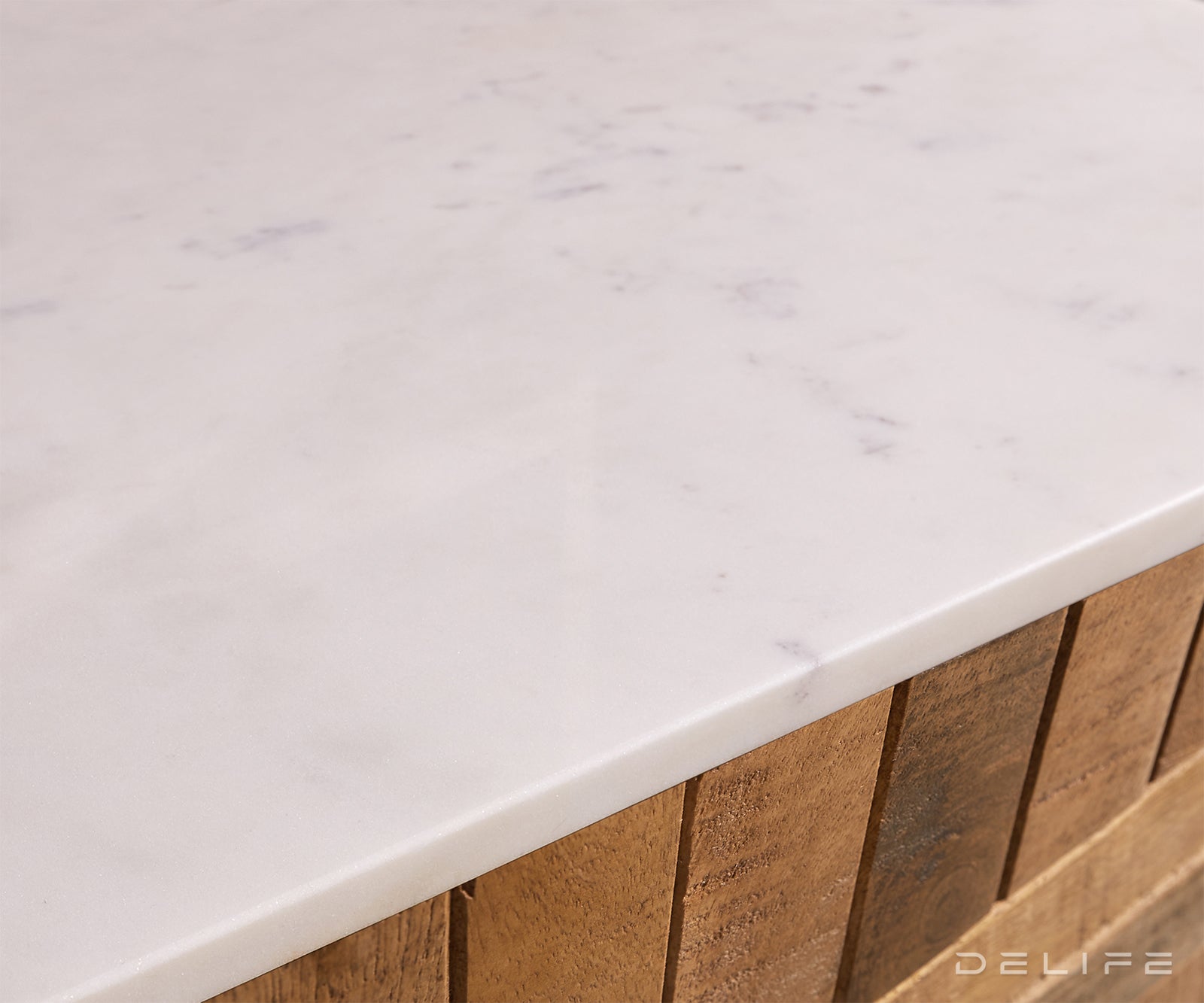 Klubska mizica Bahan 115x60x35cm, Material: Mango, Teak, Marmor