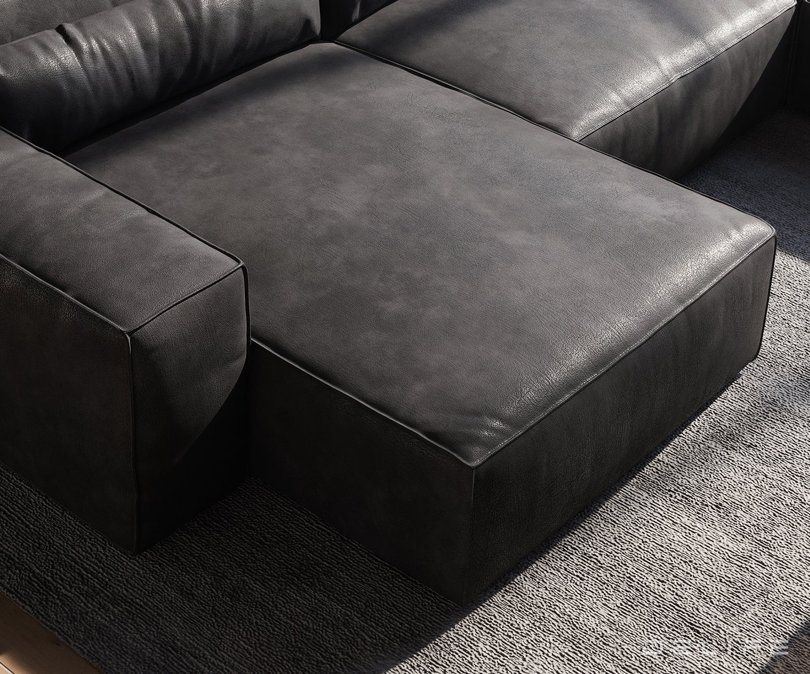 Velika kotna sedežna garnitura Sirpio L 330x230cm, Material: Umetno usnje