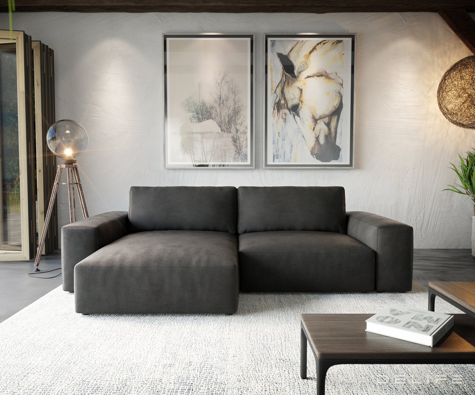 Kotna garnitura Lanzo XL, Material: Umetno usnje