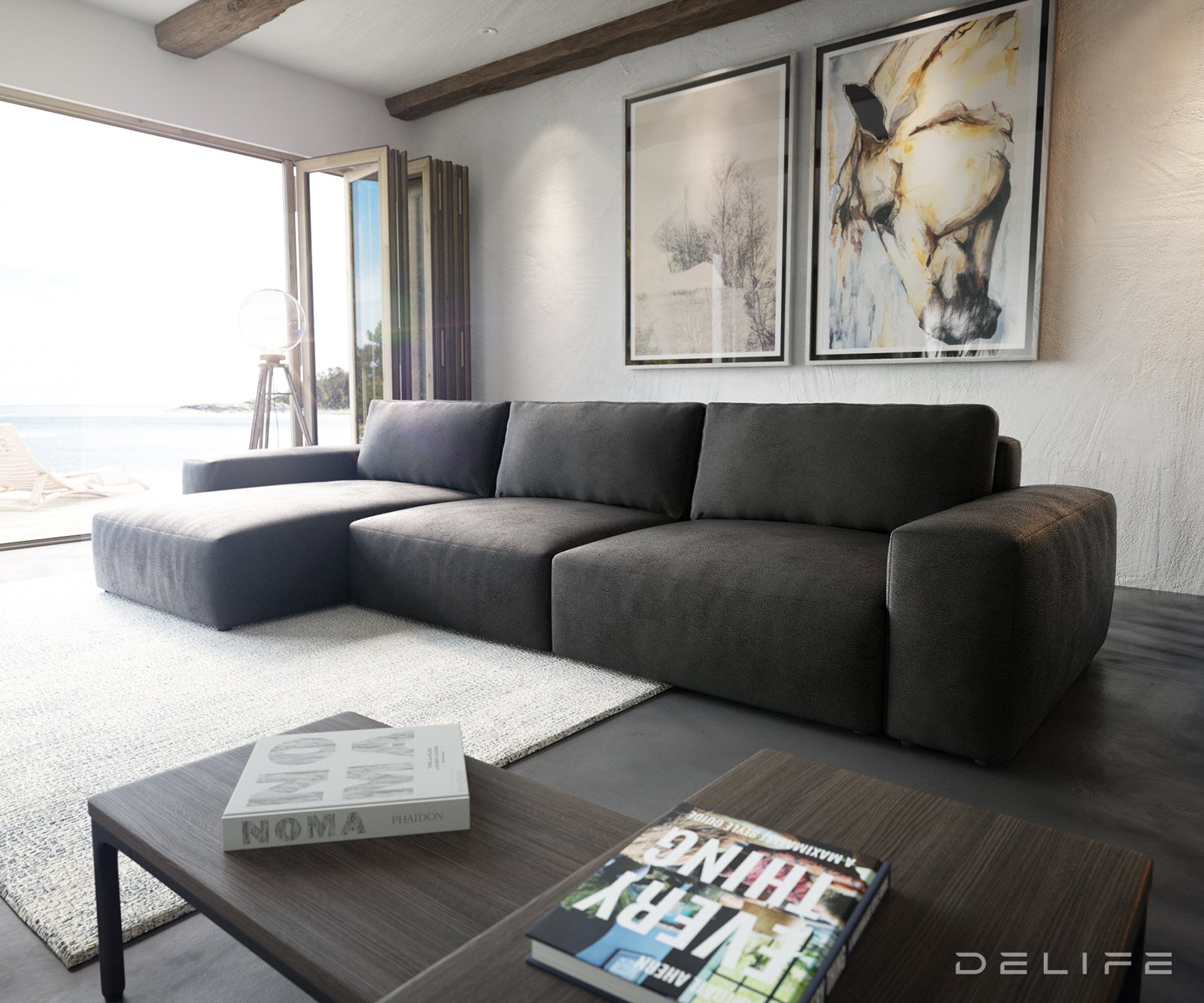 Kotna garnitura Lanzo XL, Material: Umetno usnje