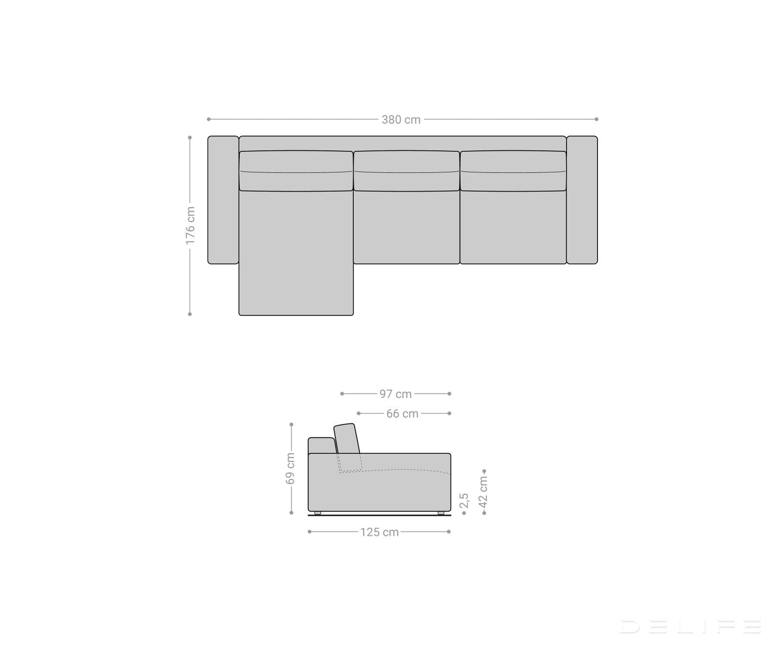 Kotna garnitura Lanzo XL, Material: Umetno usnje