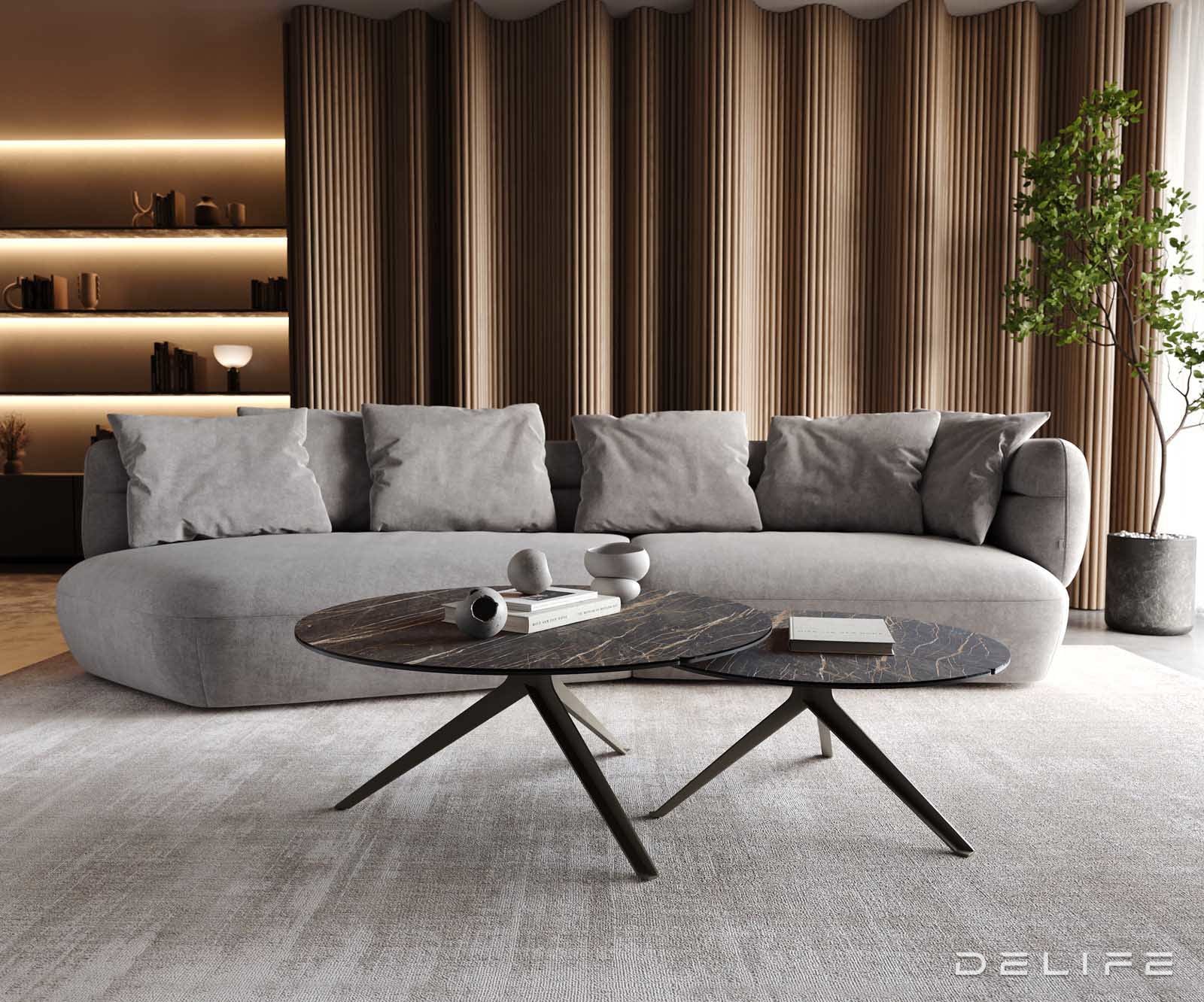 Klubska mizica Delron 70x70cm, Material: Keramika