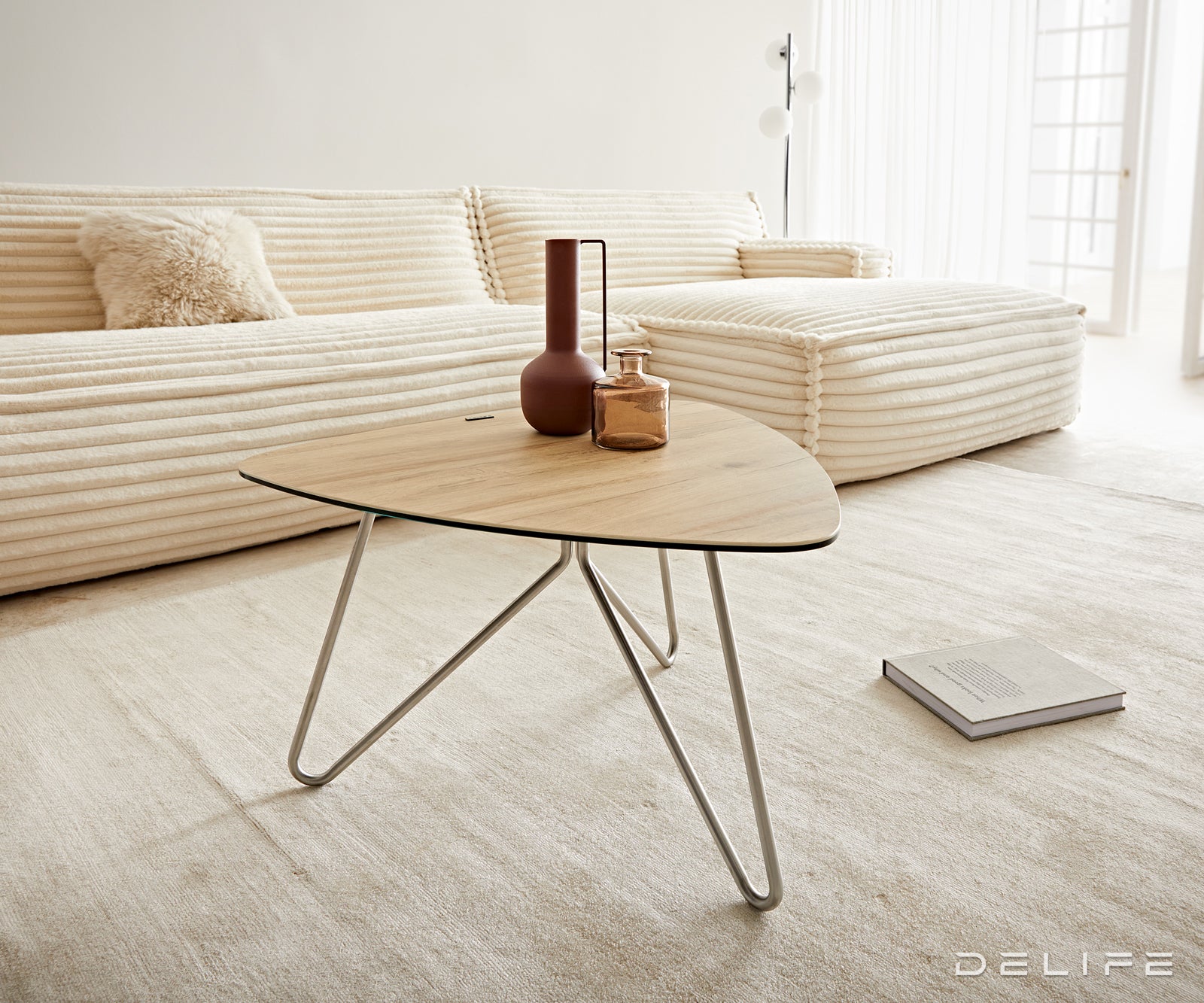 Klubska mizica Ekrem 66x65cm, Material: keramika Laminam Sabbia