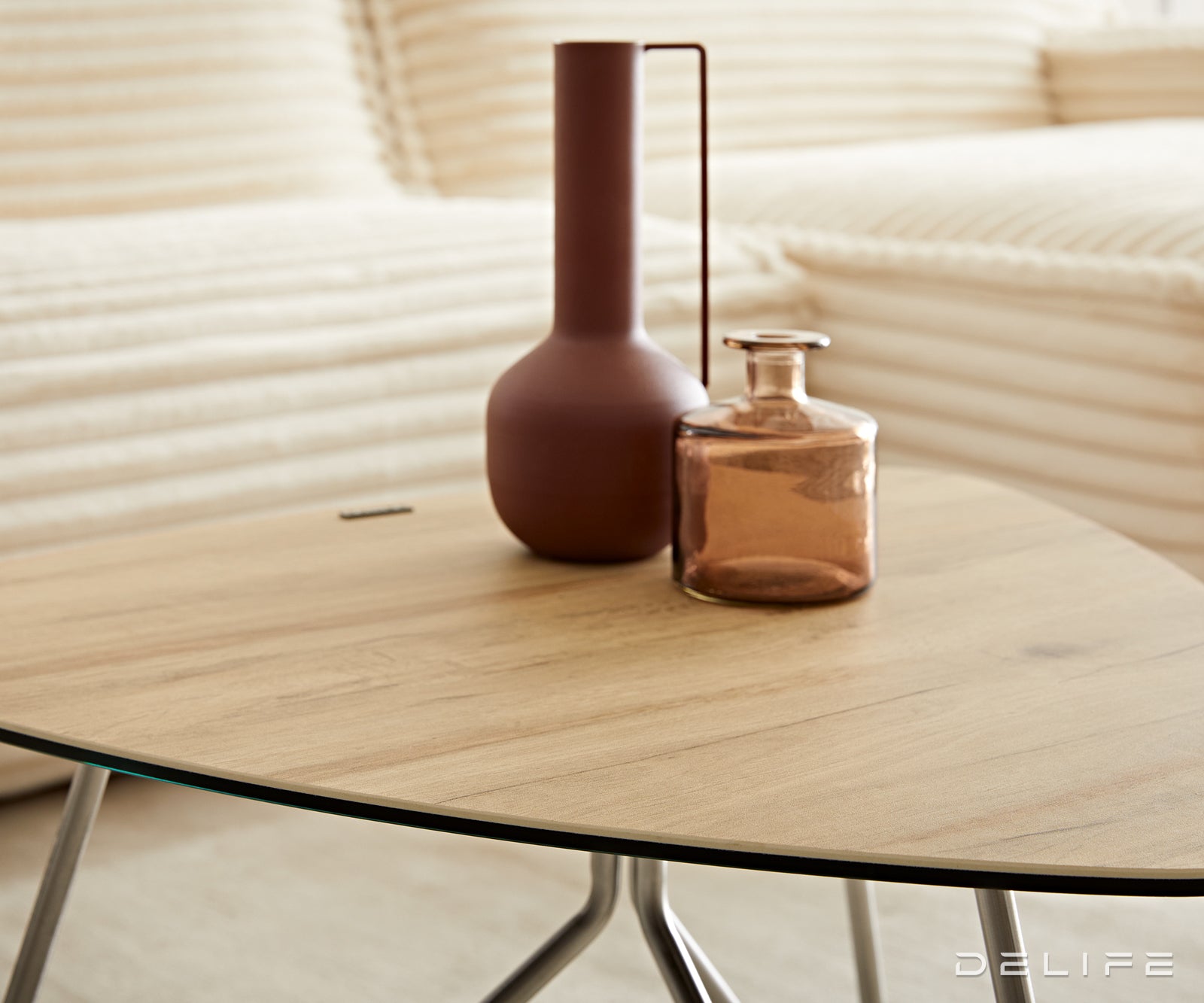 Klubska mizica Ekrem 66x65cm, Material: keramika Laminam Sabbia