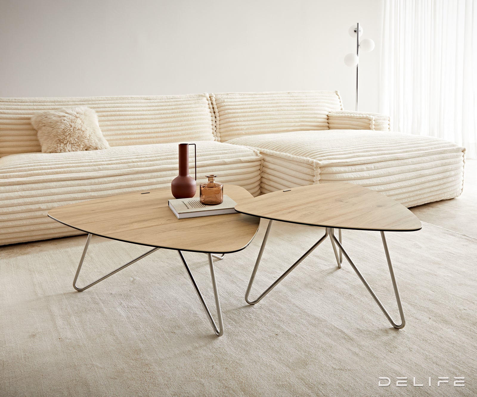 Klubska mizica Ekrem 66x65cm, Material: keramika Laminam Sabbia