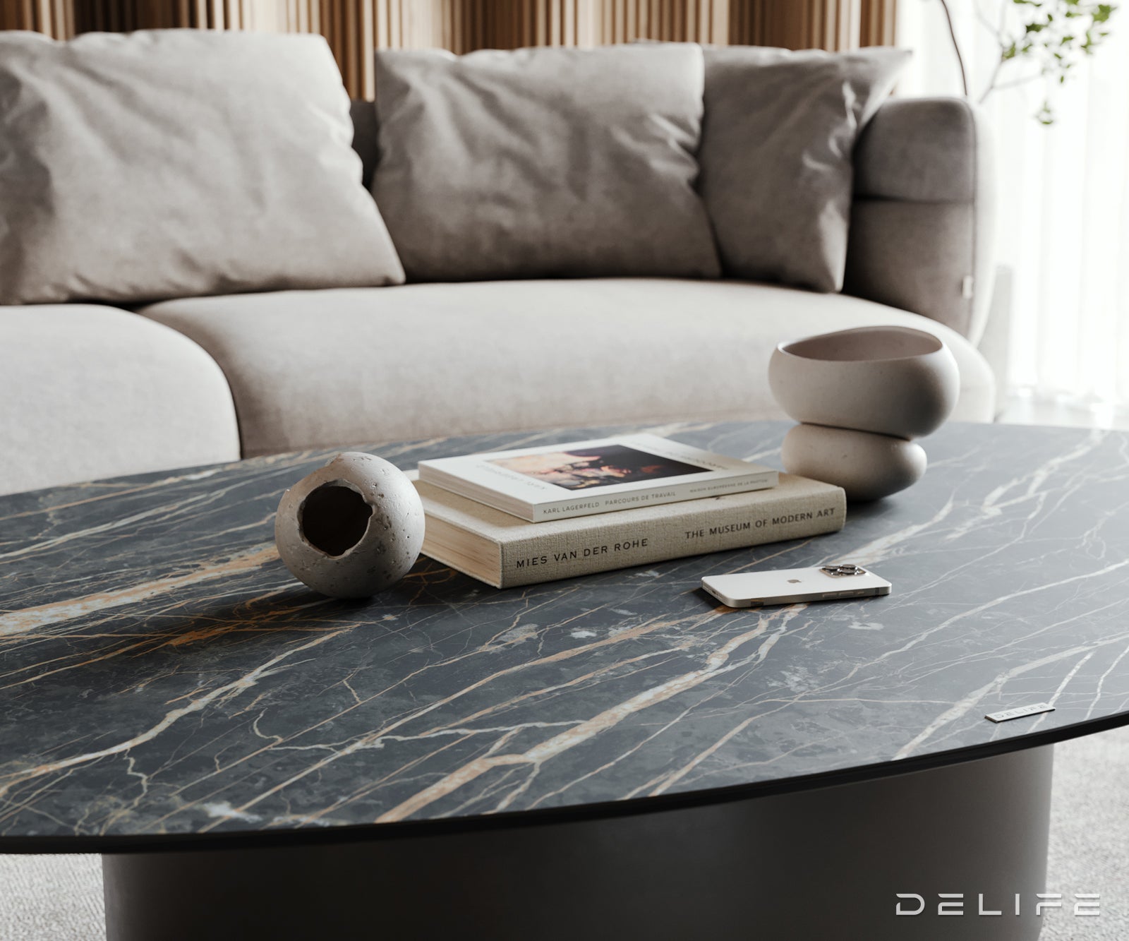 Klubska mizica Casilda 150x90cm, Material: keramika Laminam