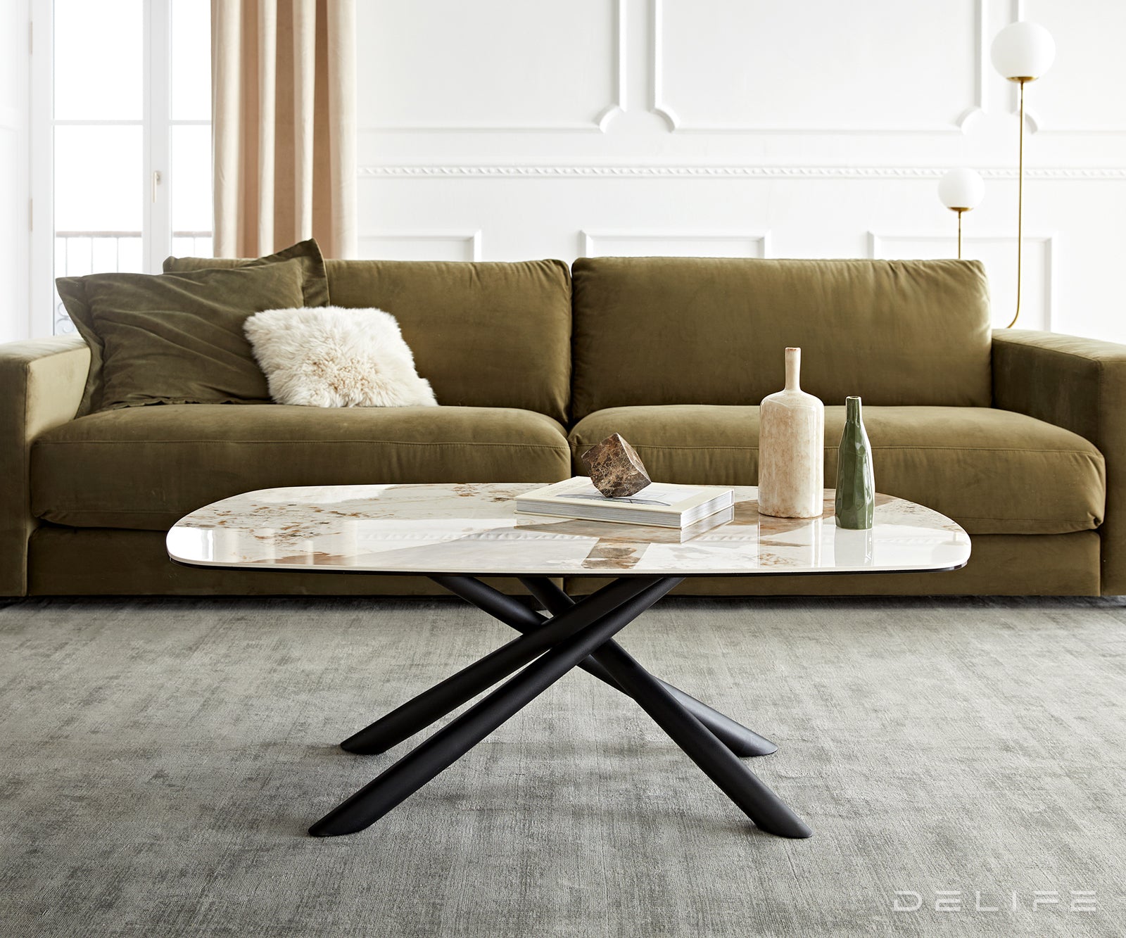 Klubska mizica Sarita 120x70cm, Material: Keramika