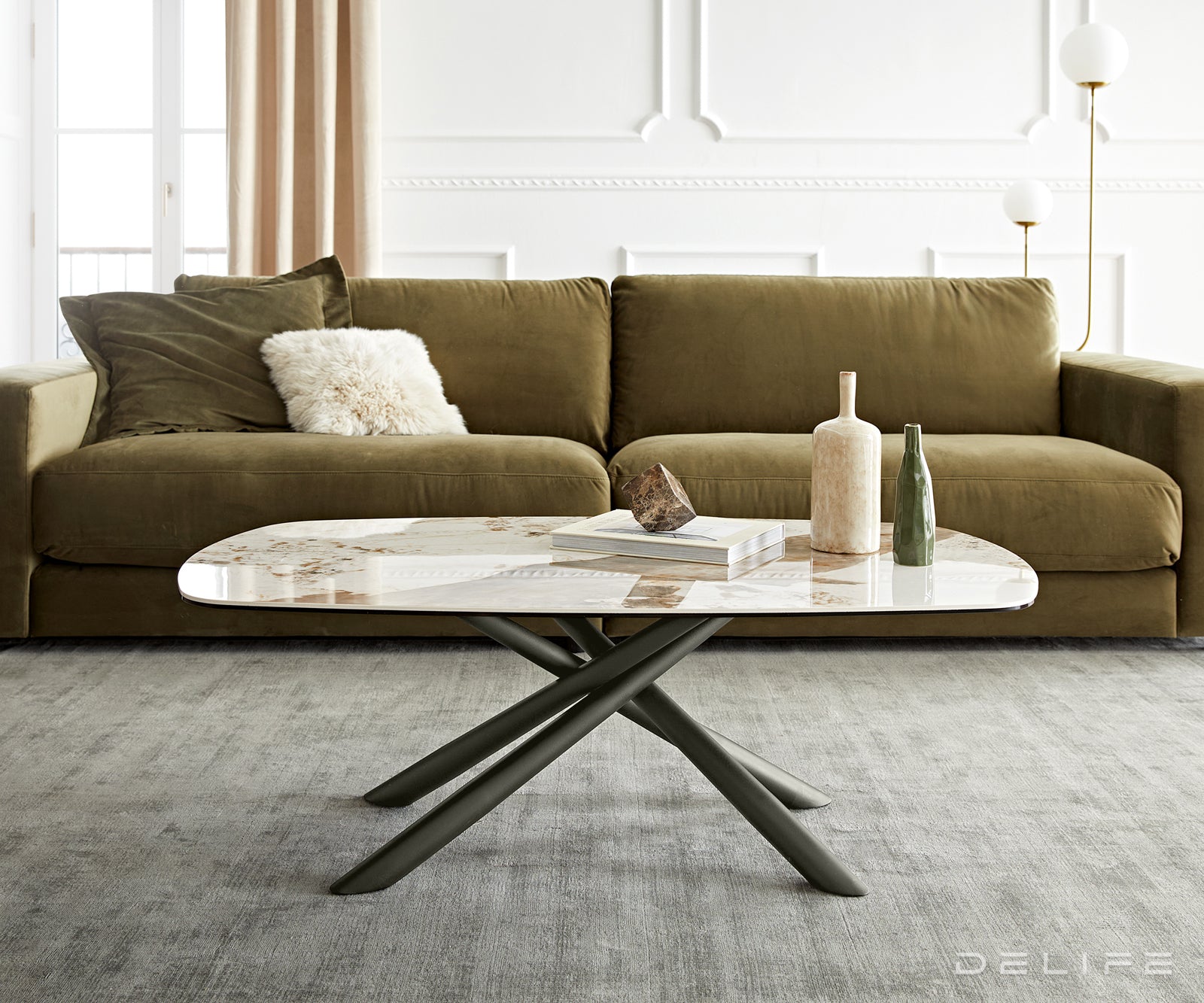 Klubska mizica Sarita 120x70cm, Material: Keramika