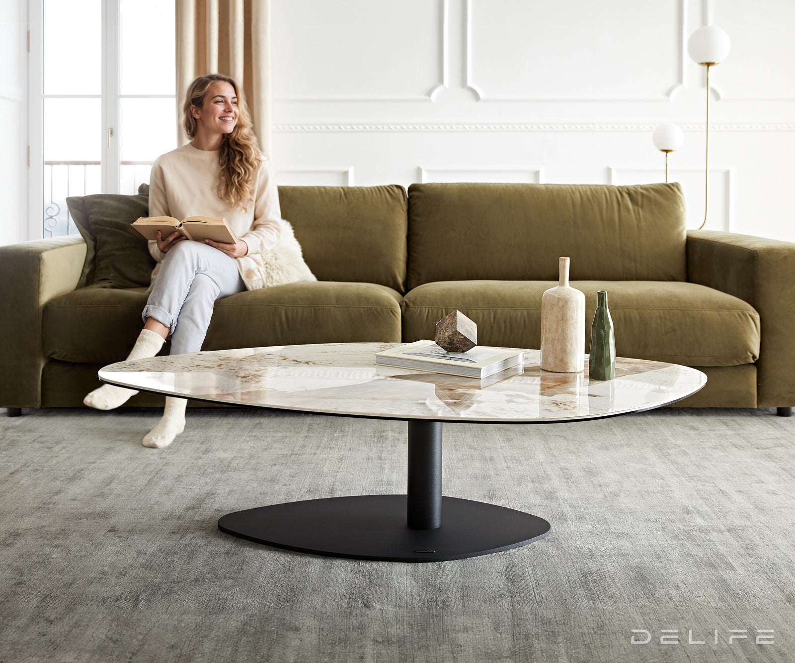 Klubska mizica Vibana 140x80cm, Material: Keramika