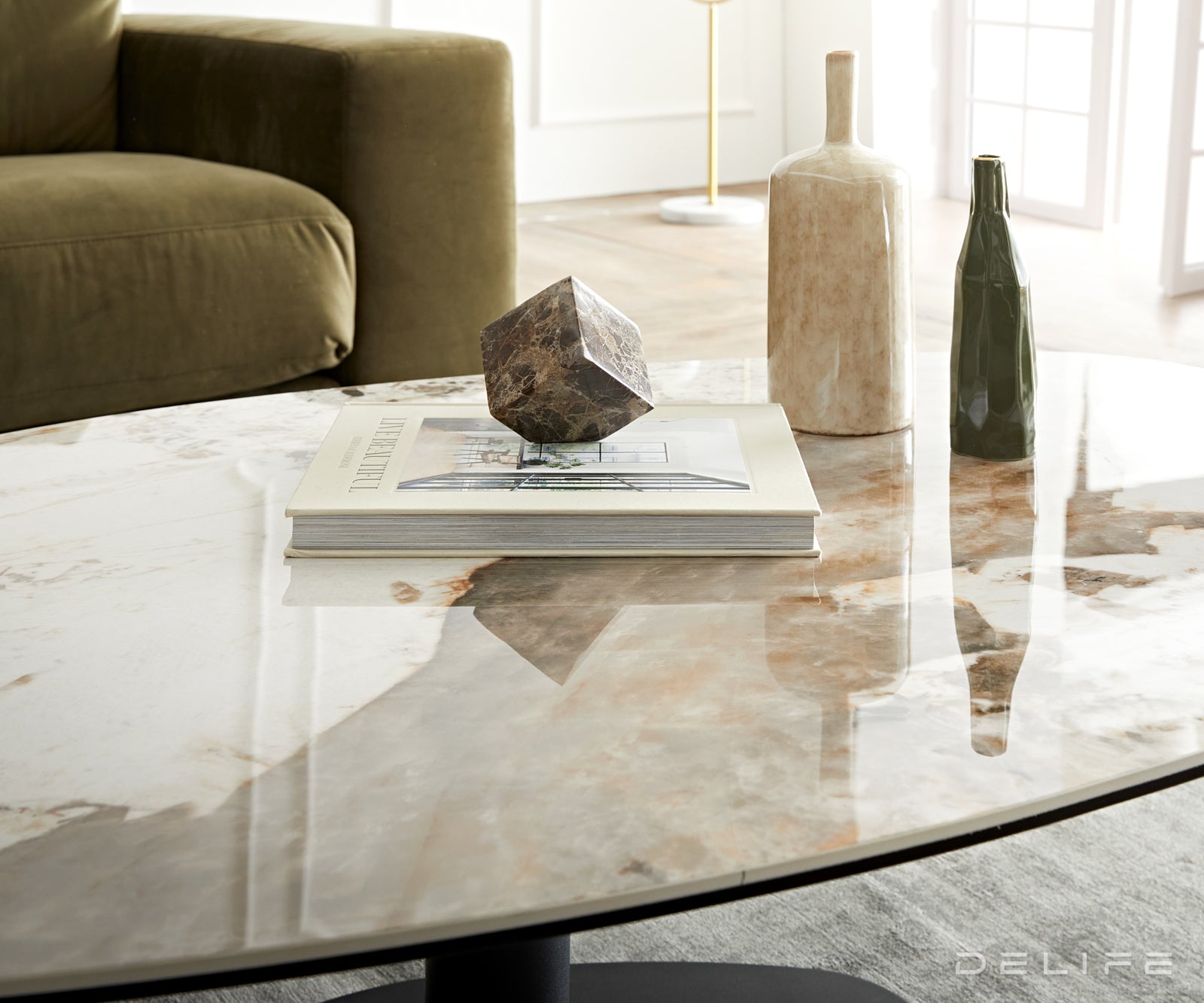 Klubska mizica Vibana 140x80cm, Material: Keramika