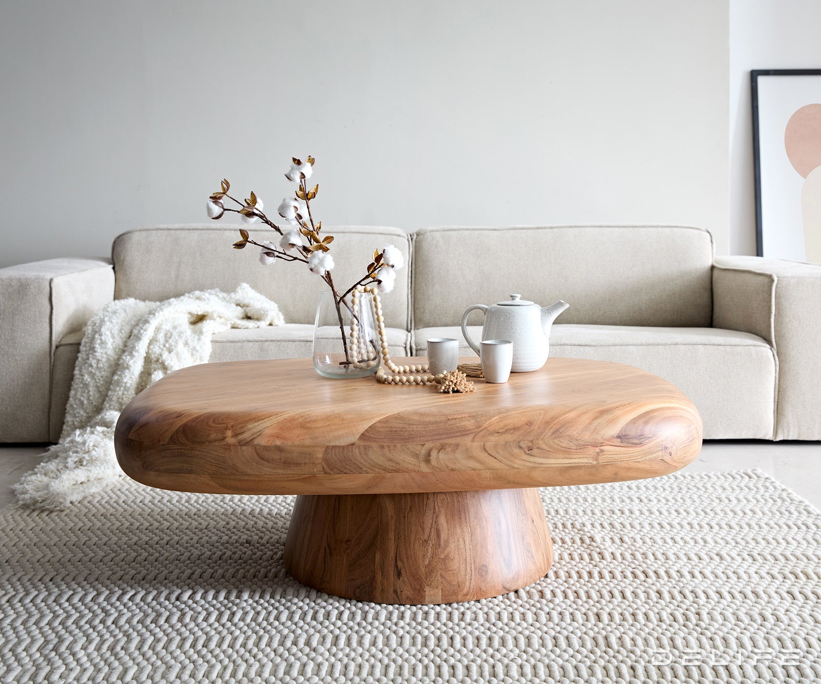 Klub stolić Maskat 117x87cm, Materijal: Bagrem