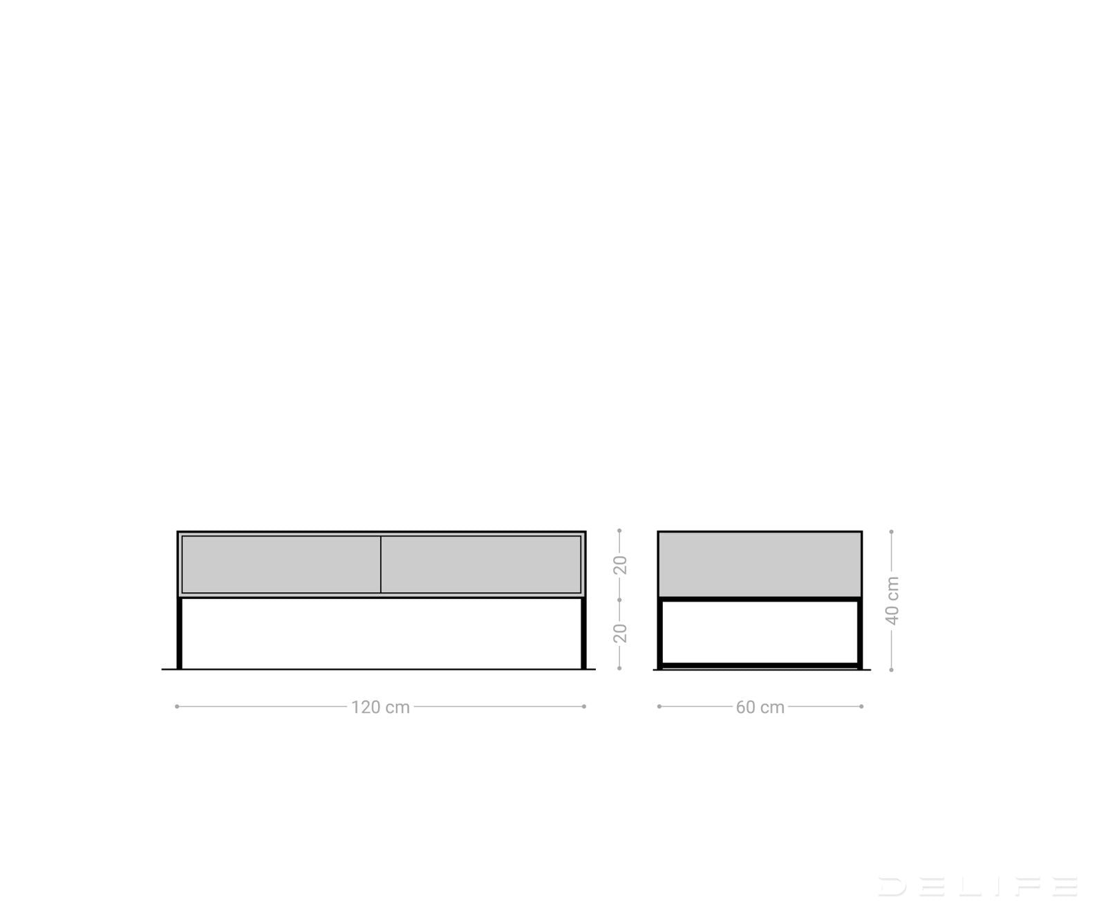 Klubska mizica Vaag, 120x60cm, Material: Sheesham
