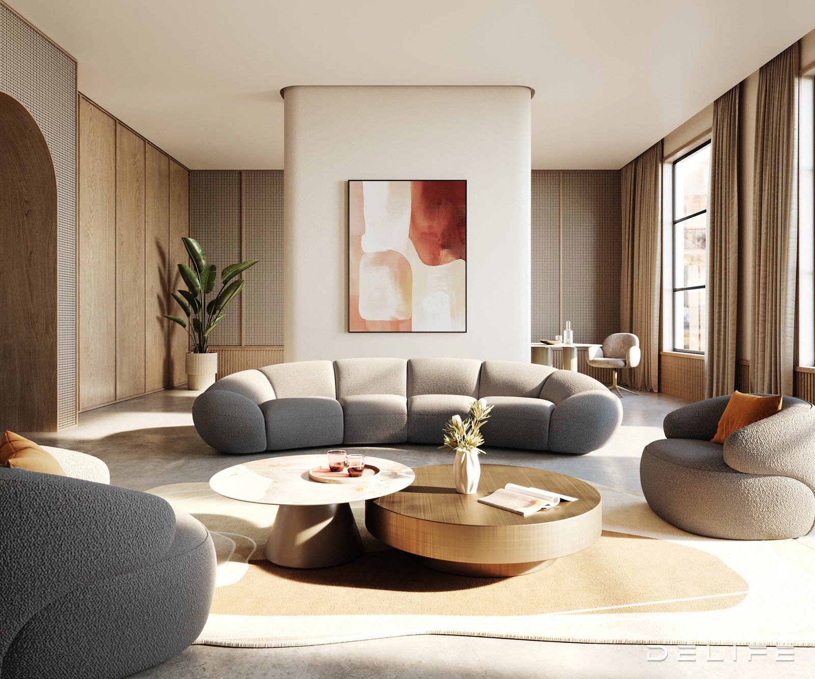 Sofa Lunna 368x175cm, Materijal: Boucle